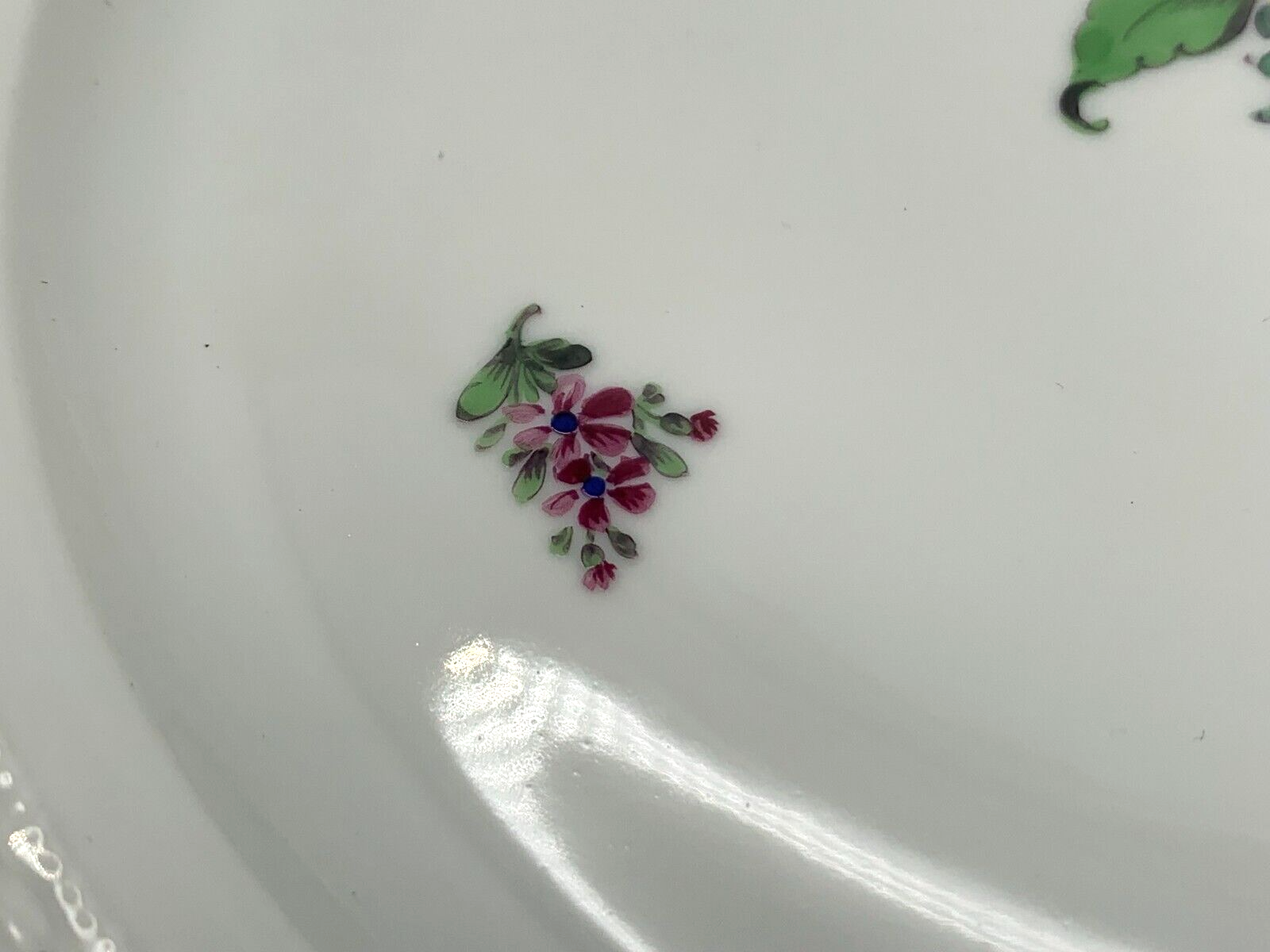 Nymphenburg - Porzellan Teller - Blumenbukett - ca 1920/30 - Streublumen Bukett5