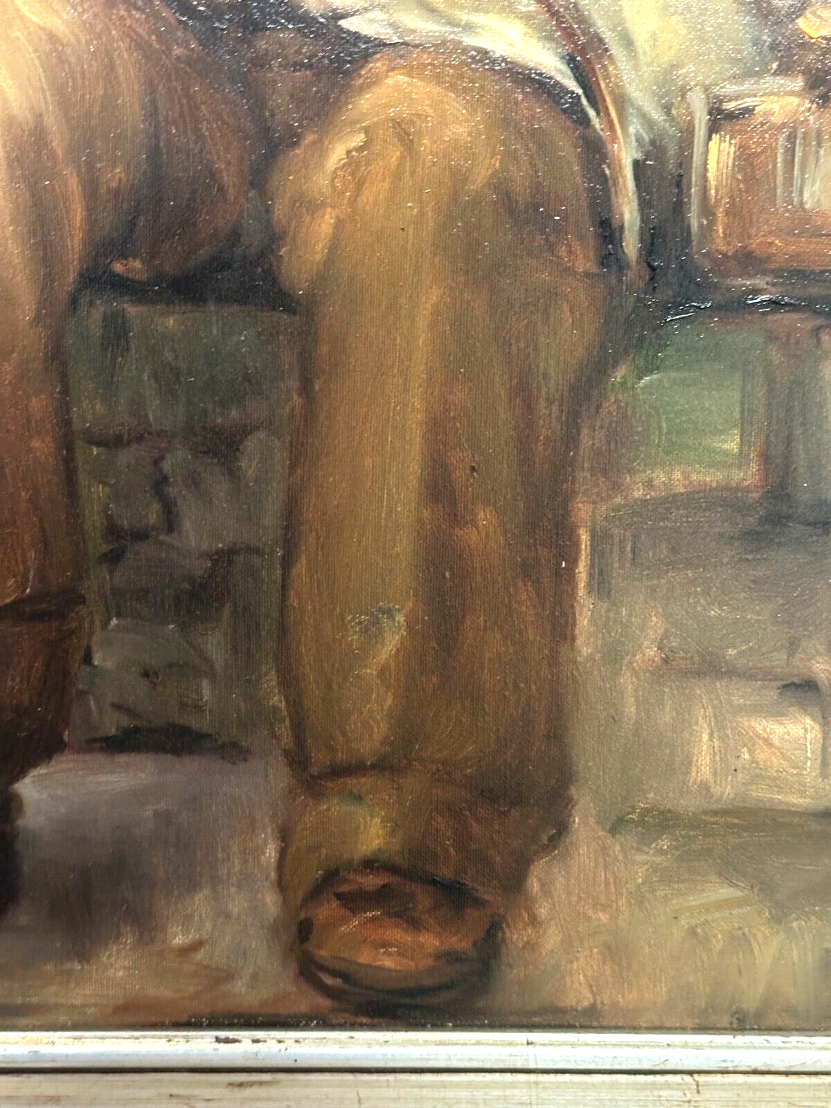 Öl auf Leinwand - Kinderportrait Knabe - gerahmt - signiert - sehr dekorativ6
