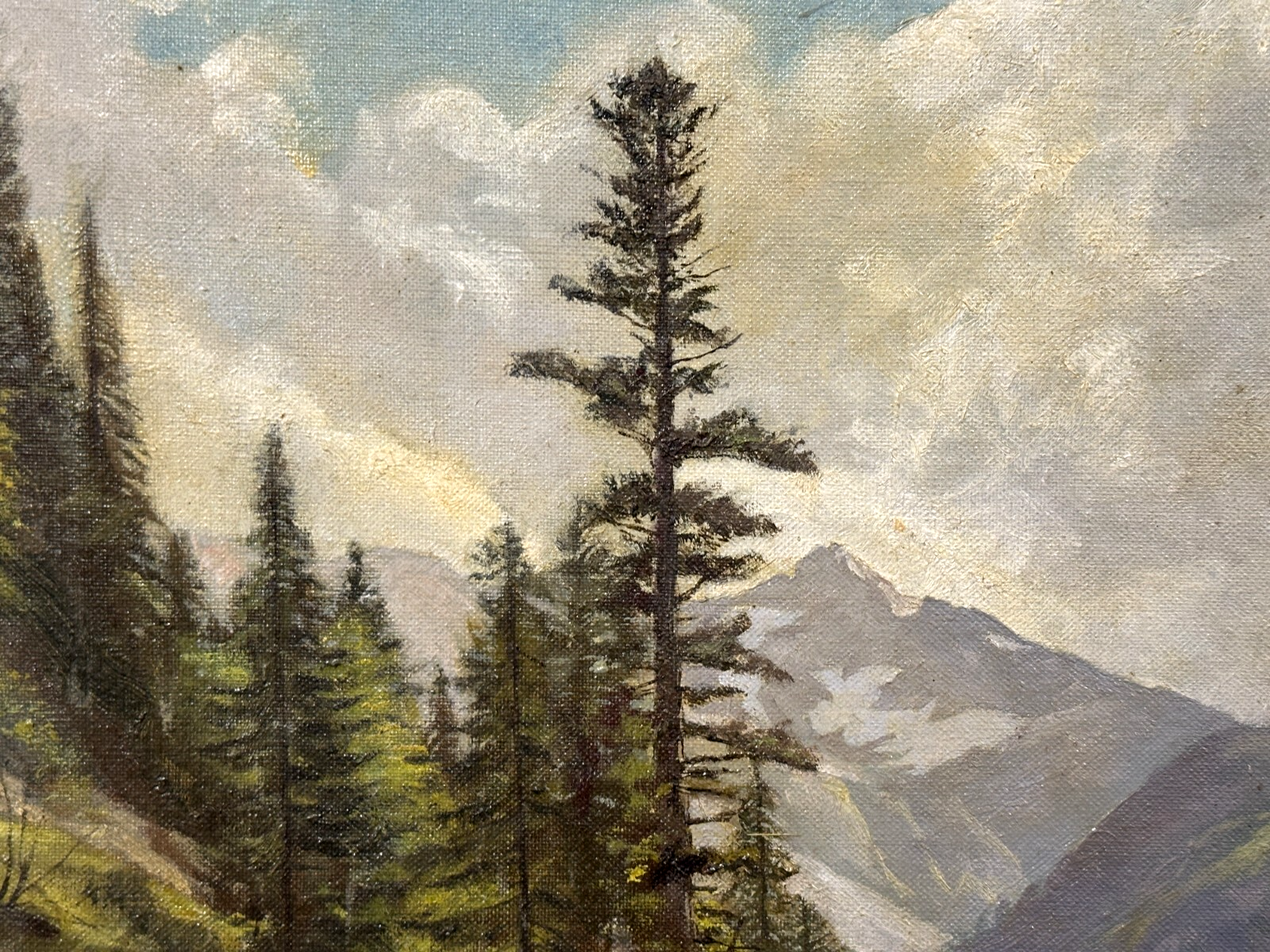 Rudolf Hölbling (1897–1990) - Alpenlandschaft - Öl auf Masonit - Barocker Rahmen3
