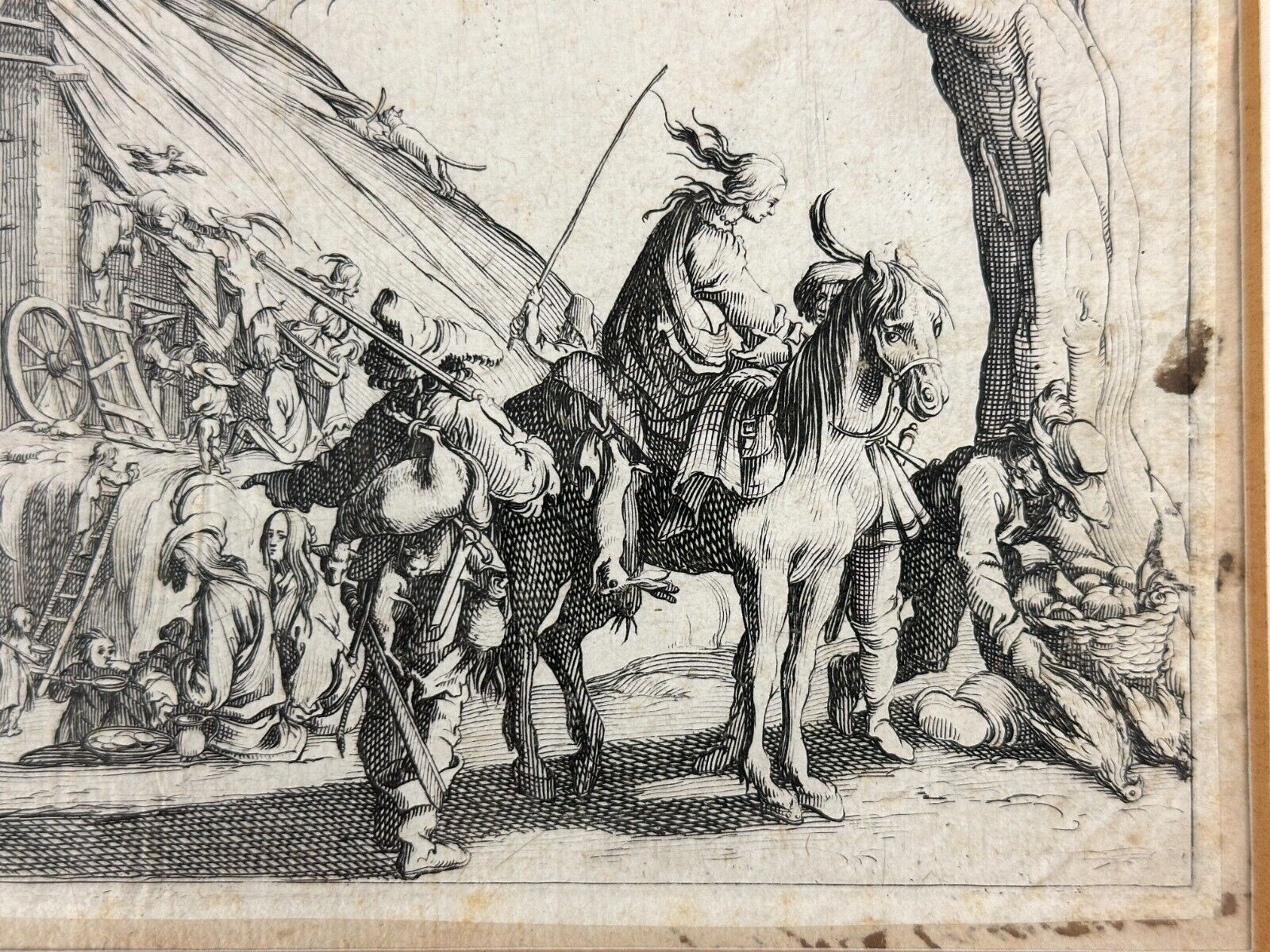 Jacques Callot 1592–1635 - Radierung - 'Les Bohémiens' - Die Zigeuner ca 16206