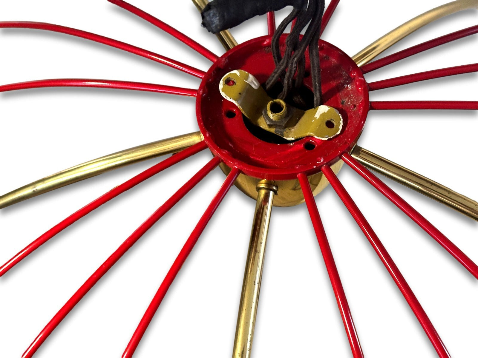 Wand-/Deckenlampe - Sputnik Spider Lampe - Roter Stern 50er Jahre - 5 flammig2