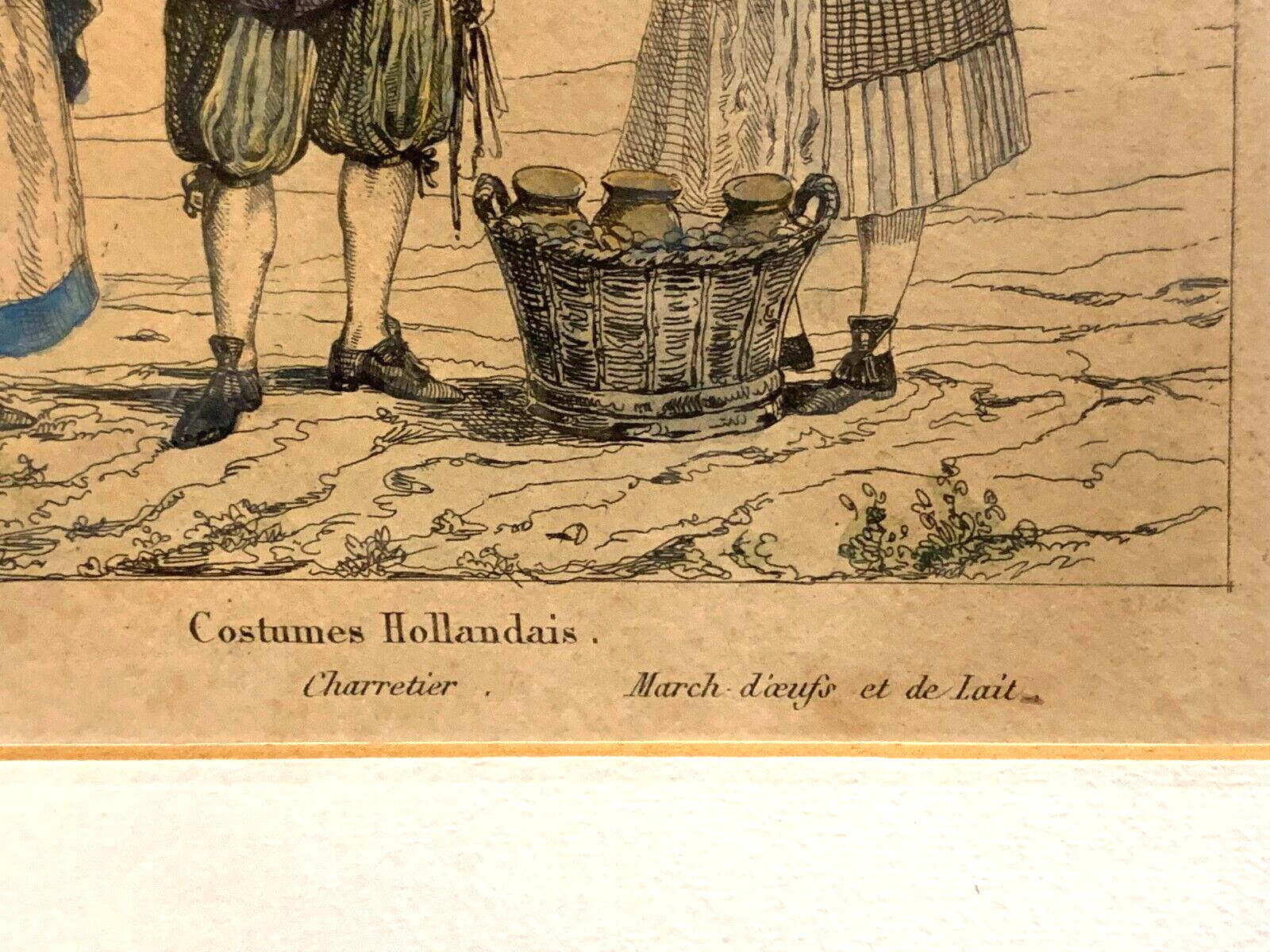 Alexandre Lacauchie - Kupferstich koloriert - historische Trachten Holland 18305