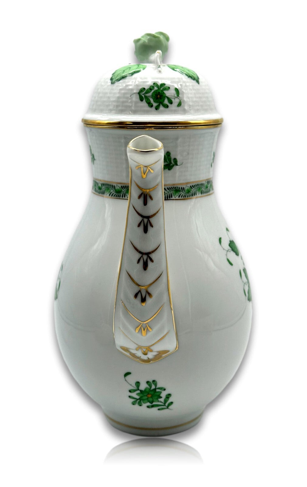 Herend 611 AV - Kaffeekanne Kanne - Porzellan - Apponyi Green Handbemalt2
