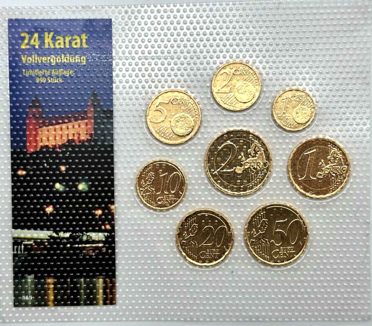 KMS Slowakei - 2009 - Euro € 24ct Vergoldet - limt. Auflage 999 Stück0