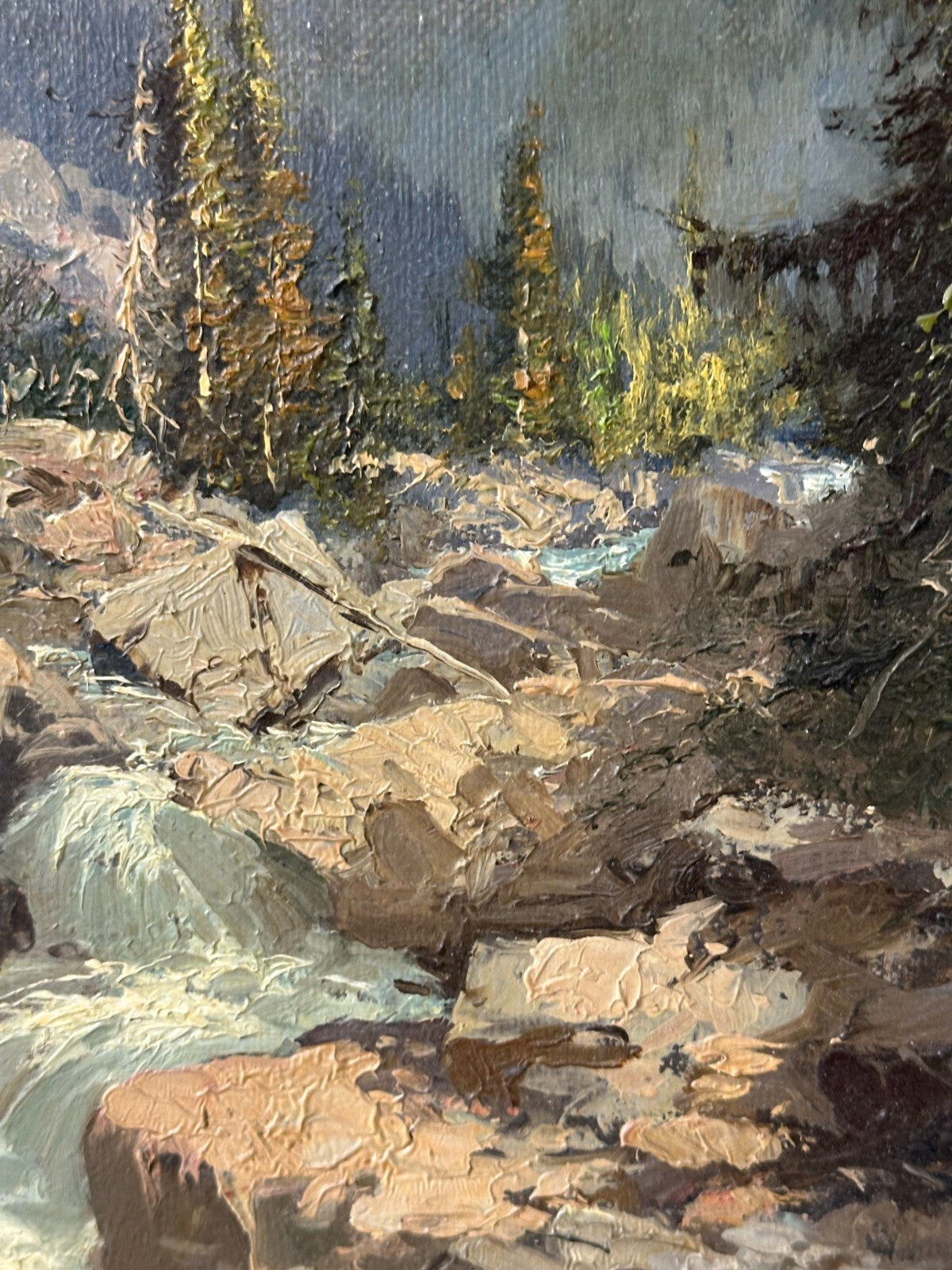 Öl auf auf Leinwand - Saastal Saaservispa - Johann Joseph Geisser 1824–18946