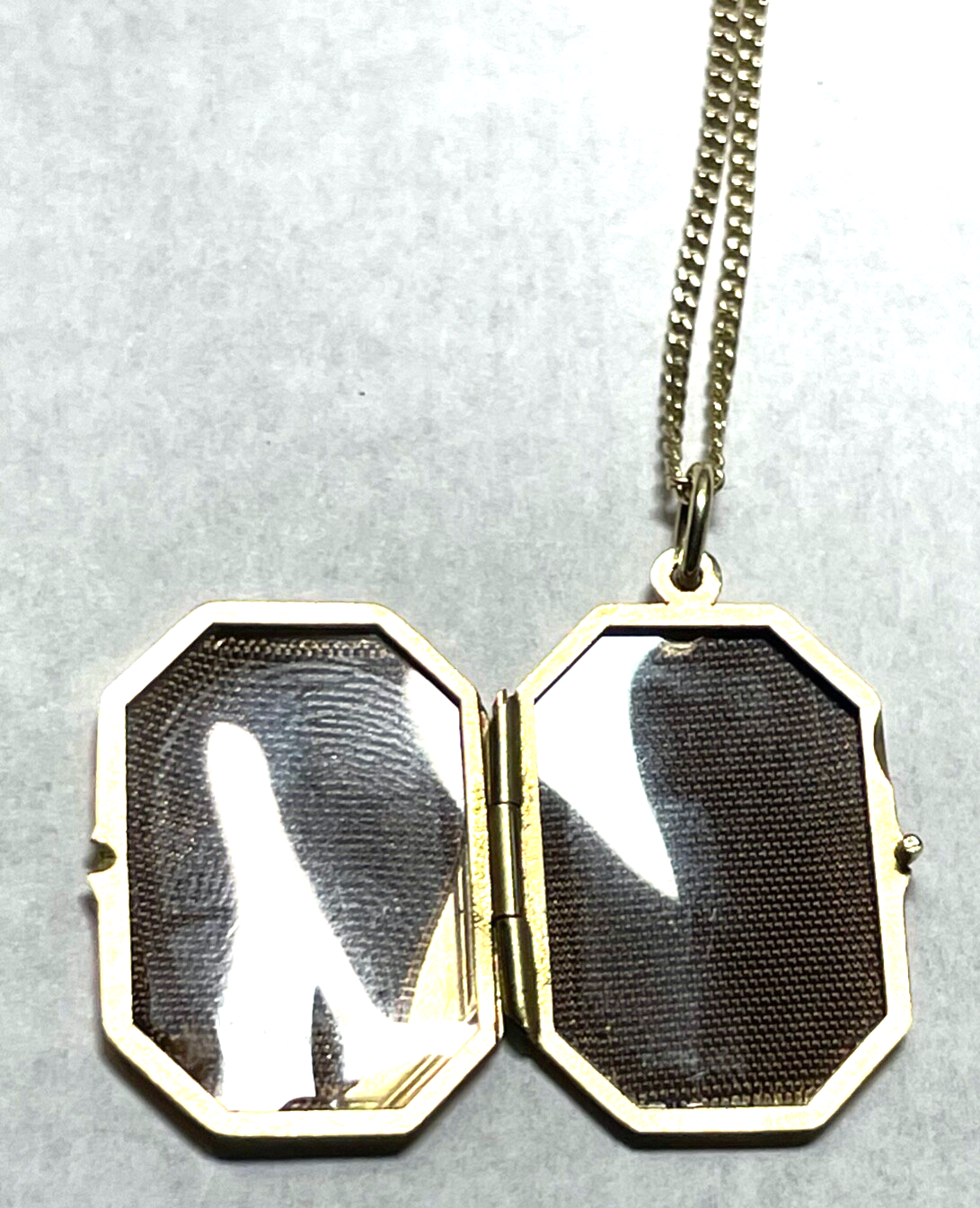 333 Gold 8 K Panzer Kette + antik Medaillon Gold Anhänger Juwelier L 45,5 cm3