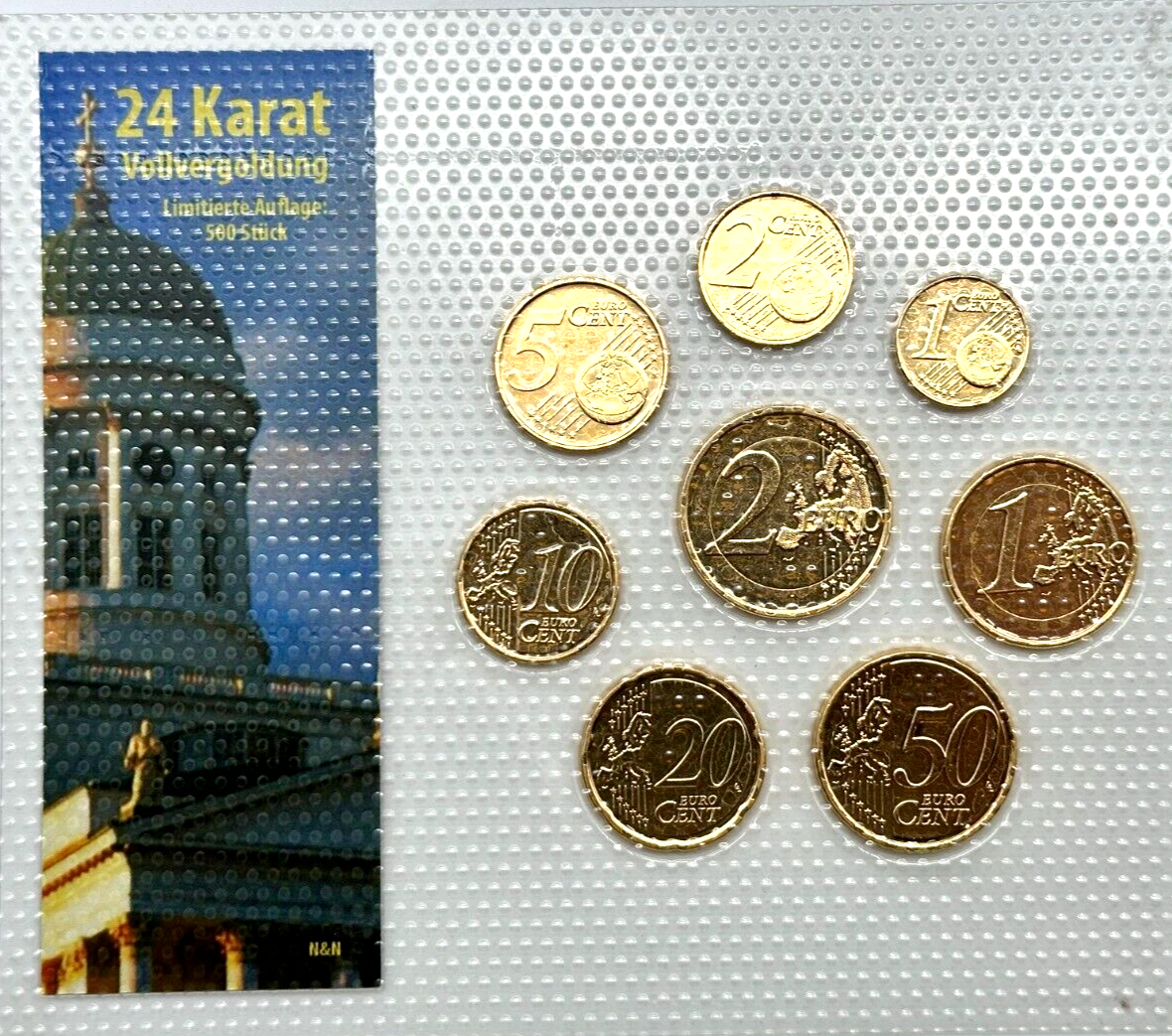 KMS Finnland - 2008 - Euro € 24ct Vergoldet - limt. Auflage 500 Stück0