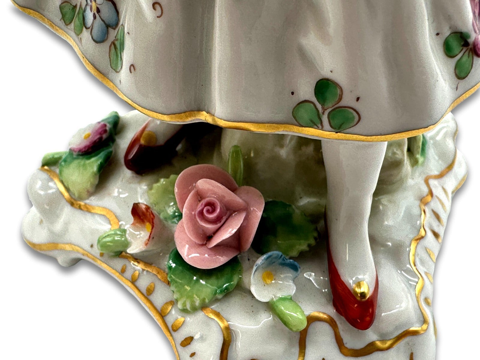 Sitzendorfer Porzellanmanufaktur - Dame mit Blumenkorb - Rokoko Porzellanfigur11