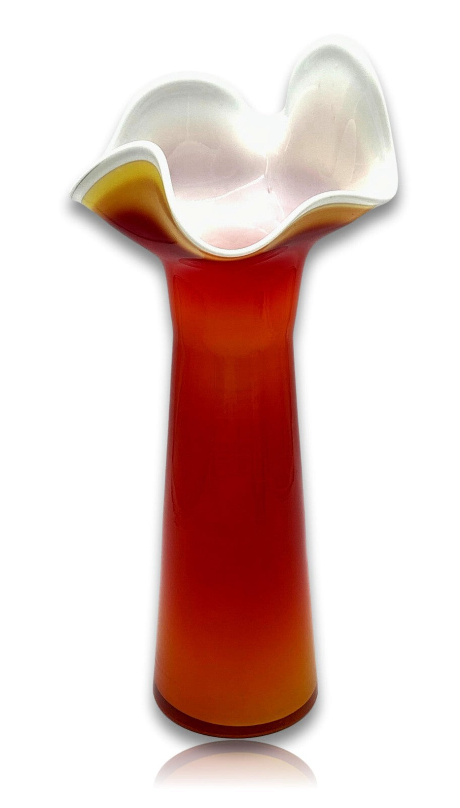 Prokuplje Glasvase - Jugoslawische Vintage Vase - 70er Jahre Klarglas Unterfang2