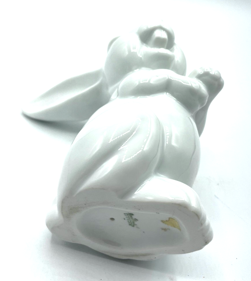 Vintage gr. Rosenthal Porzellan lachender Hase weiß H 15,5 cm top gepflegt5
