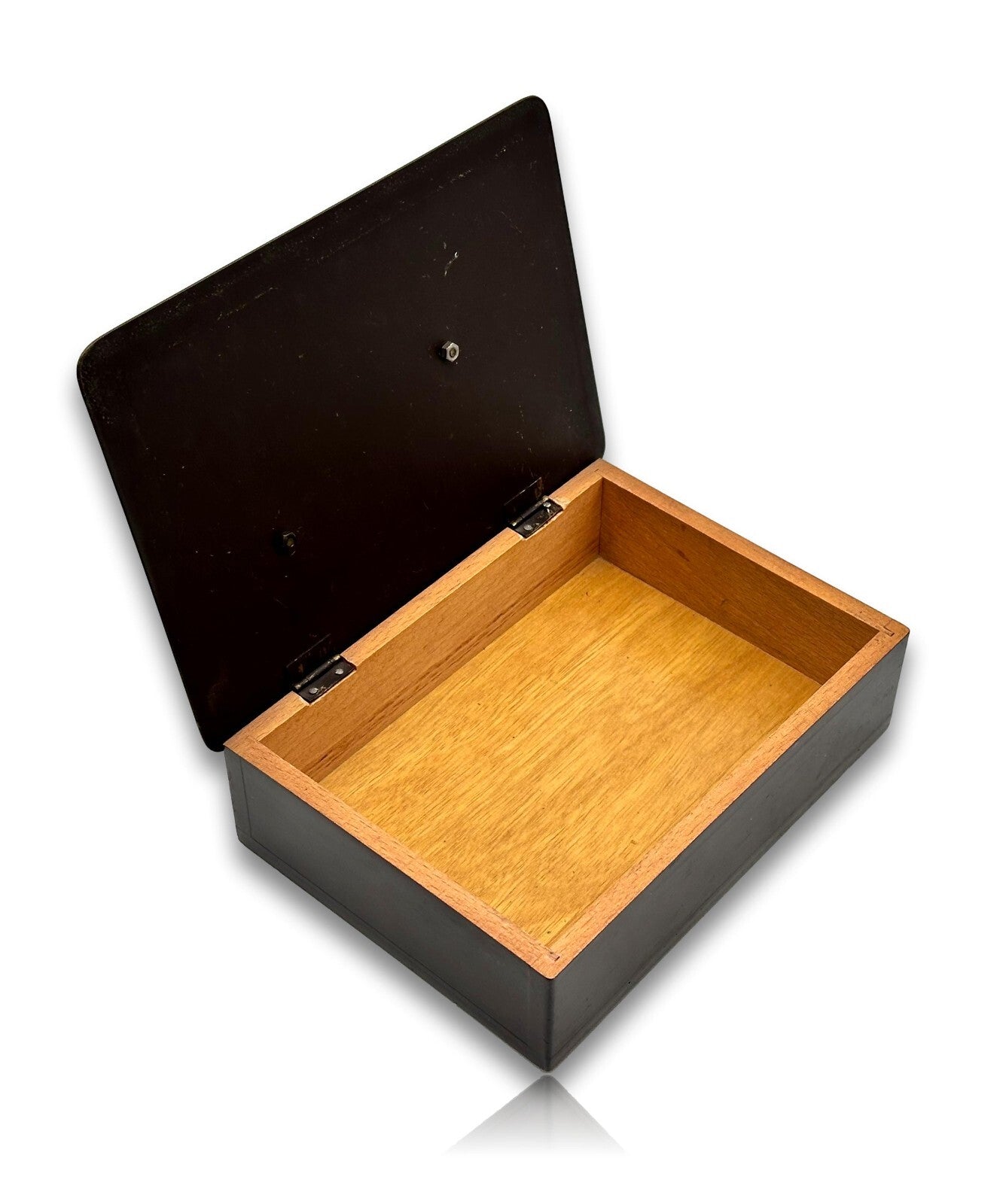 Jäger Schatulle Zigarrenbox Kiste - Messing Hirschkopf Motiv - 20er 30er Jahre7