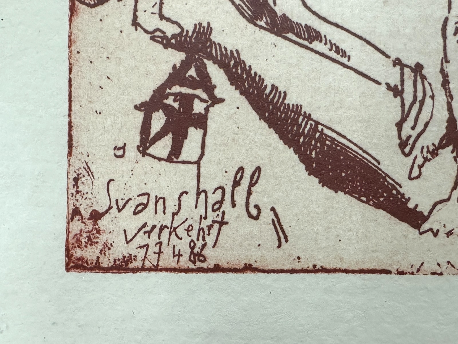 Horst Janssen – „Svanshall verkehrt“ - 1986 – signierte Lithografie (17/20) RAR6