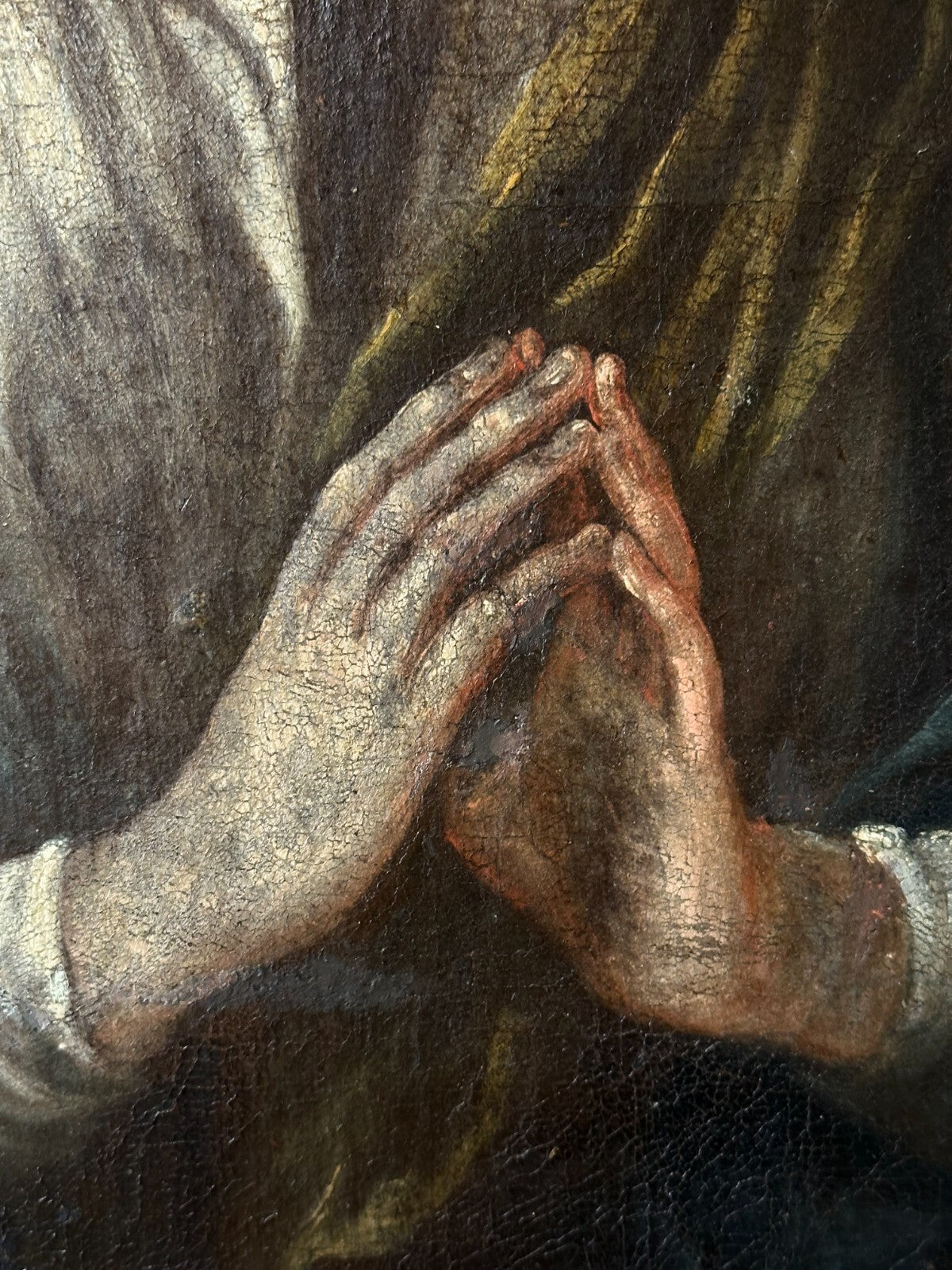 Doppelgemälde - Öl auf Leinwand - Die Heilige Familie & Jungfrau Maria - 18. Jhd12