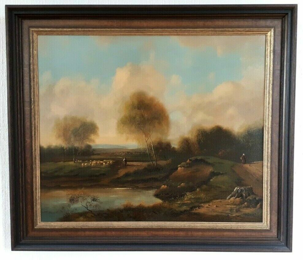 Gemälde - Öl auf Leinwand - gerahmt - signiert - E. O. Hoerl - Landschaftsbild0
