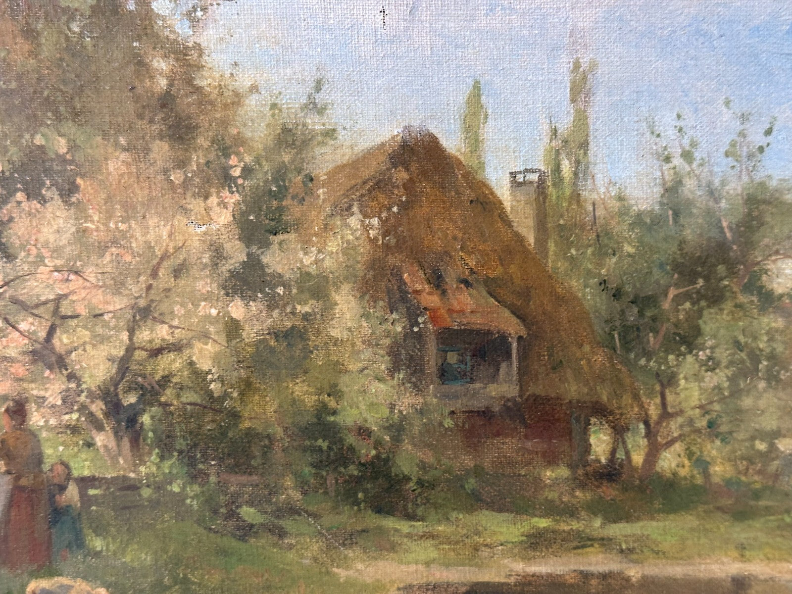 Öl auf Leinwand - Karl Adam Heinisch 1847-1923 - Schafherde mit Hirte - sign.5