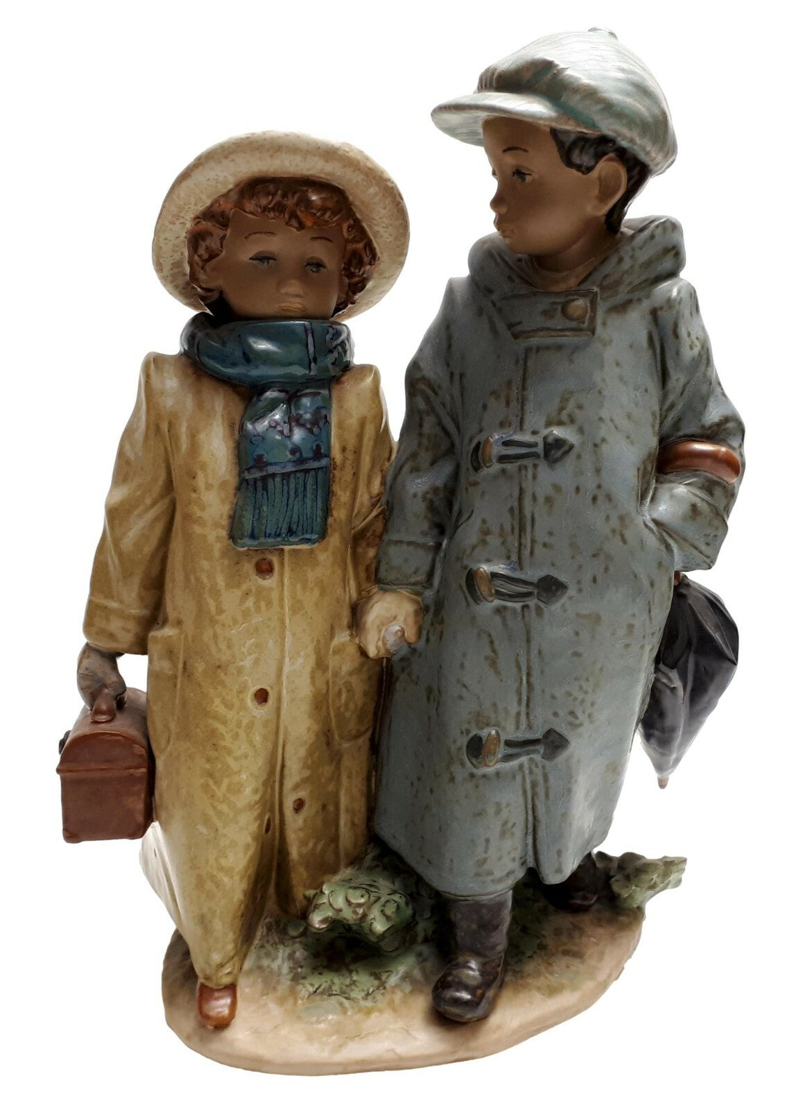 Lladro Figur - Nr.2242 - 'Away to School' - Keramik - polychrome Bemalung1