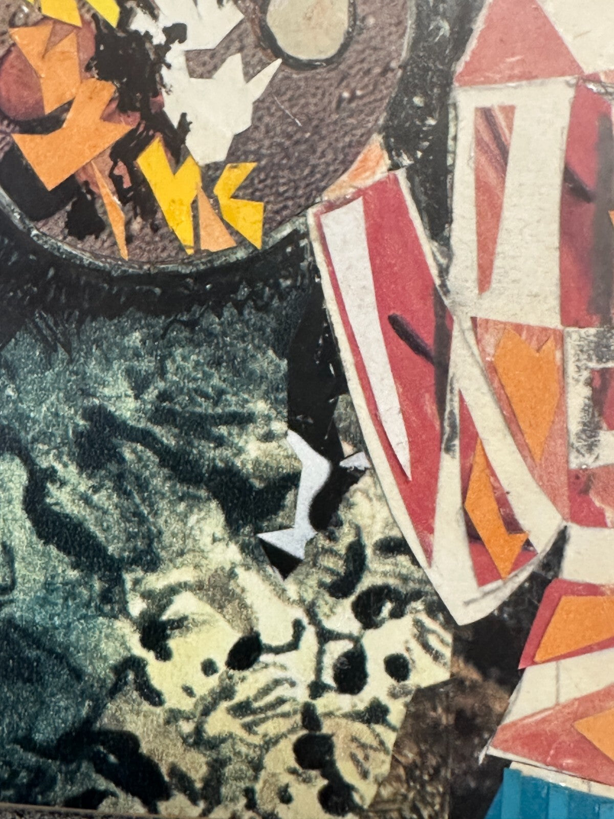 Gottfried Salzmann - seltene Collage - 1969 - signiert - gerahmt hinter Glas6