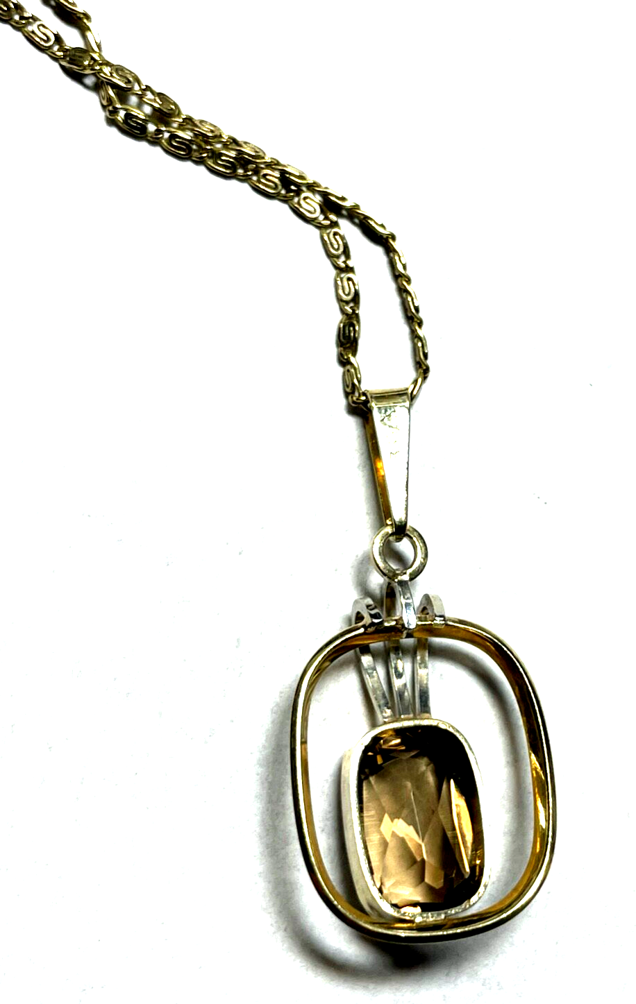 333 Gold 8 K Kette L 43 cm + aparter TEKA Rauchquarz Anhänger bicolor Juwelier6