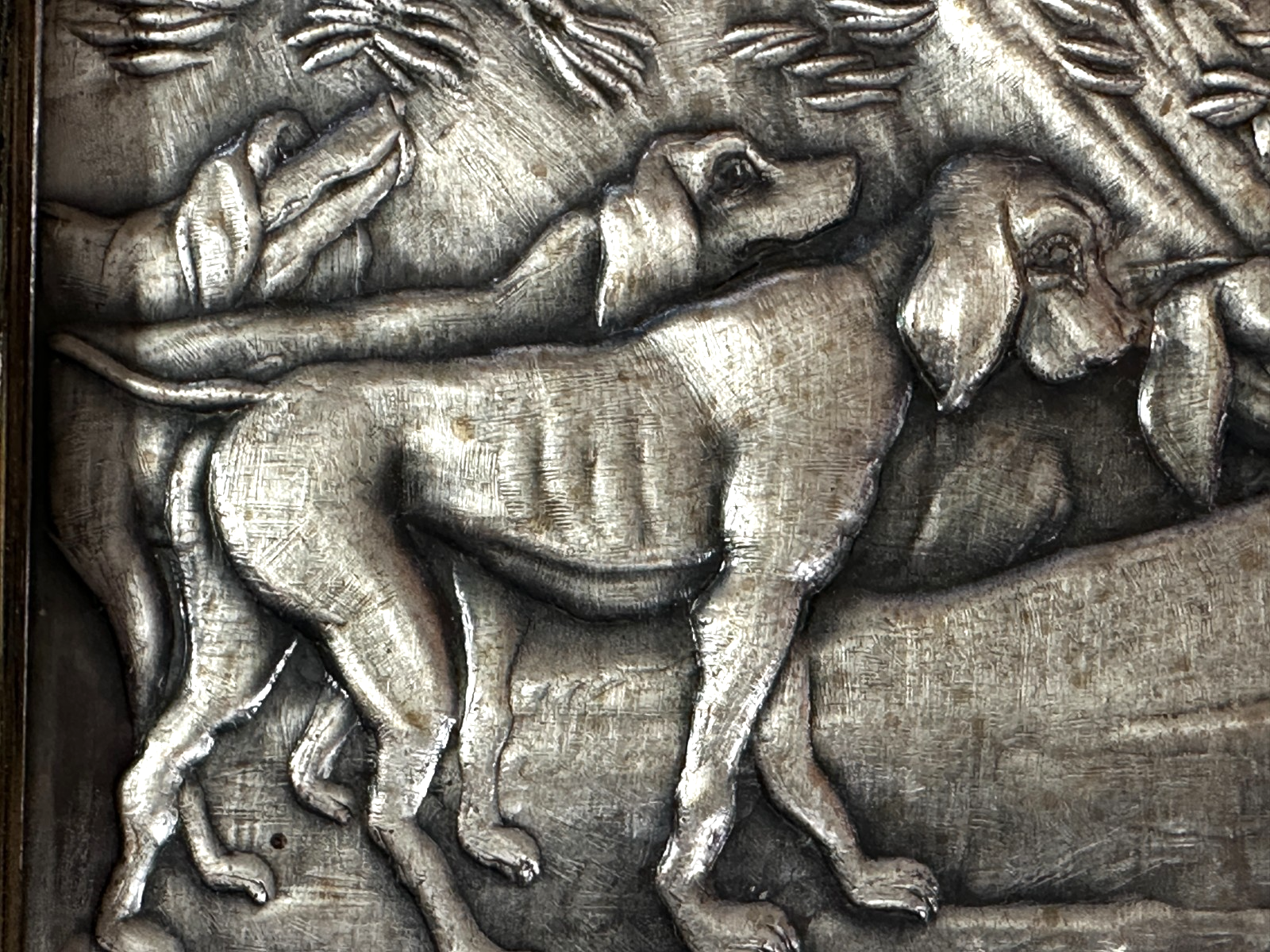 Silberrelief - Jagdszene J. E. Ridinger – Feinsilber 999 – limitiert 87/120014