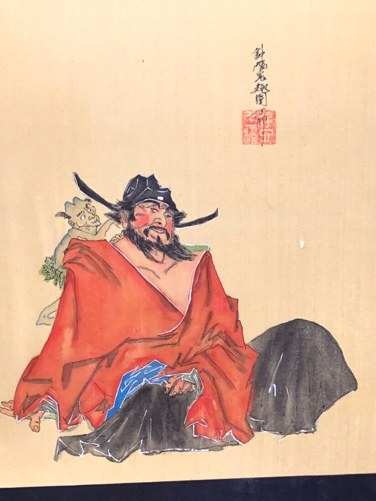 moderne chinesische Seidenmalerei nach ZENG FAN - Lu Zhishen - Zhong Kui - Xu Da4