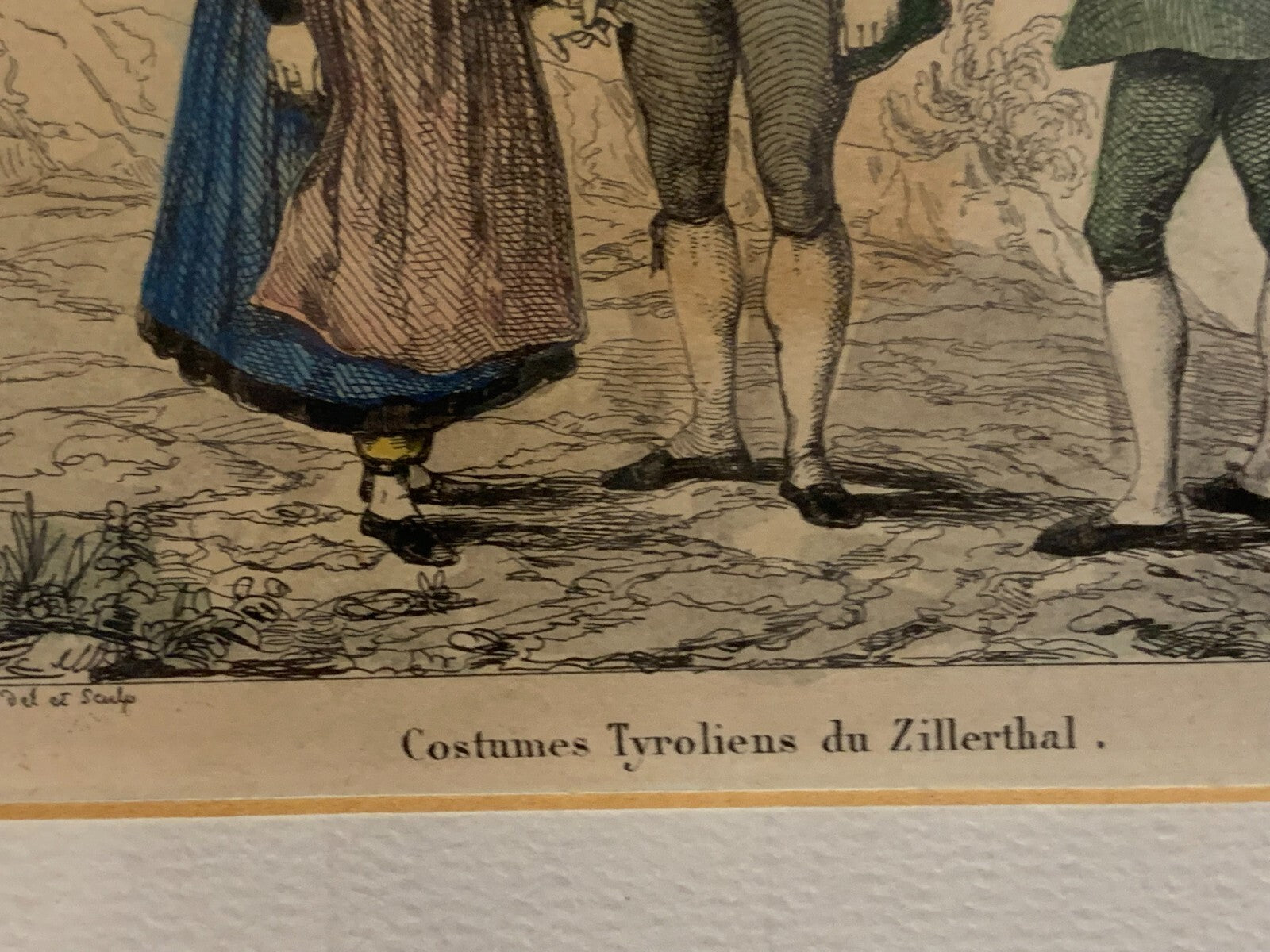 Alexandre Lacauchie - Kupferstich koloriert - historische Kleidung Tirol Ziller5