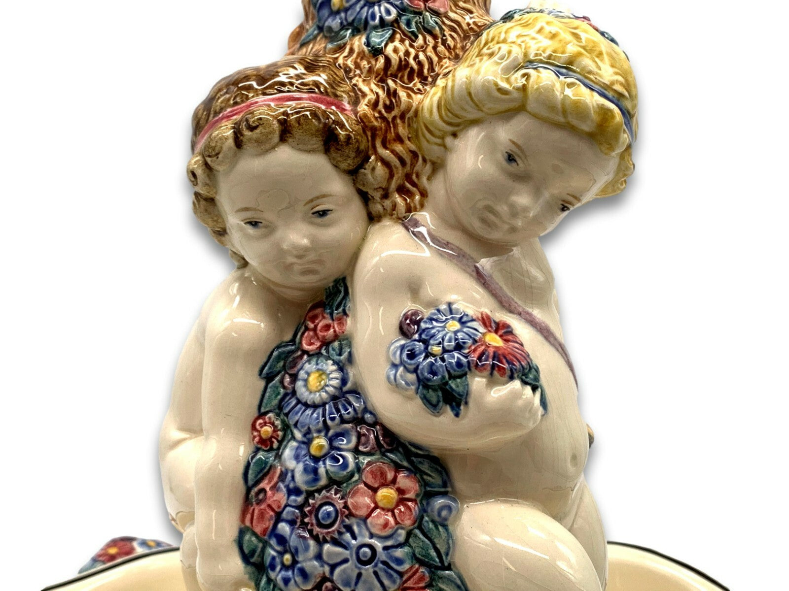 Max Heinze - Karlsruher Majolika - XL Jugendstil Tafelaufsatz - Mod.: 13135