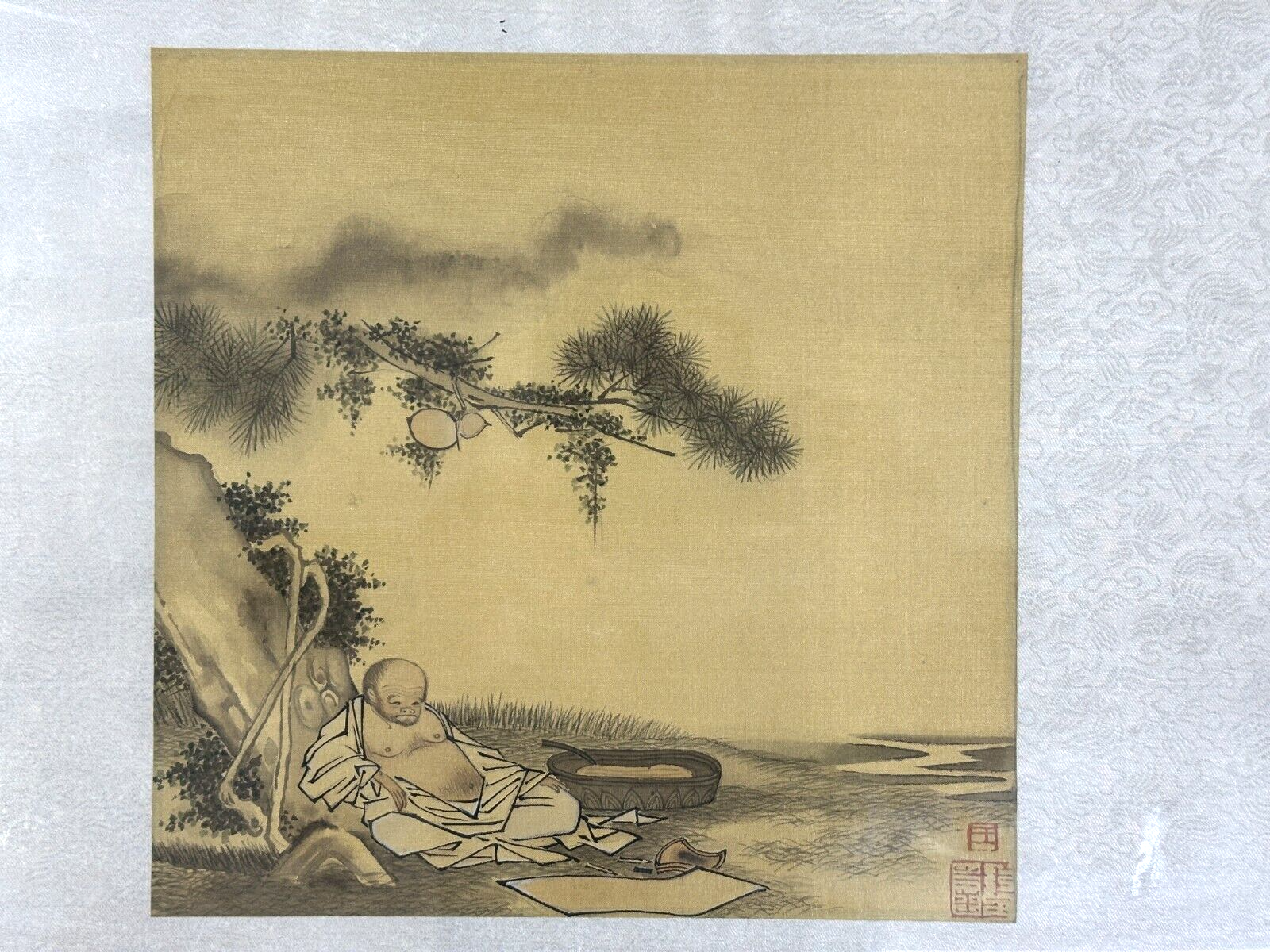 Daoistischer Mönch - Seidenmalerei Vorbild Song-Dynastie aus Kunstakademie 19841