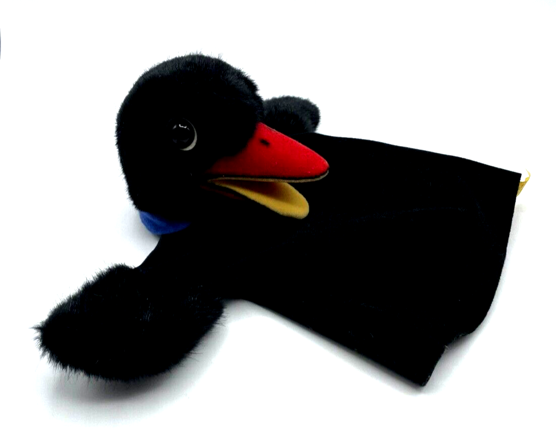 Steiff Tier Rabe Handpuppe 6468/27 mit Knopf und Fahne gepflegt3