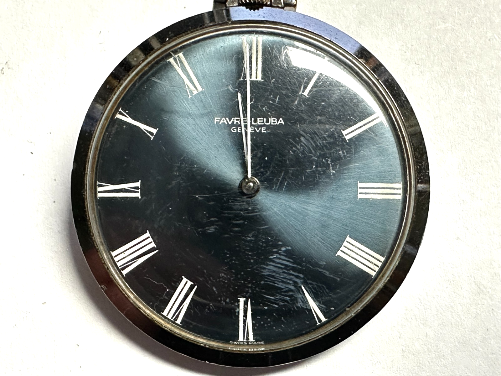 Favre-Leuba Geneve - Schweiz - Taschenuhr - römische Ziffern - Uhrwerk läuft7