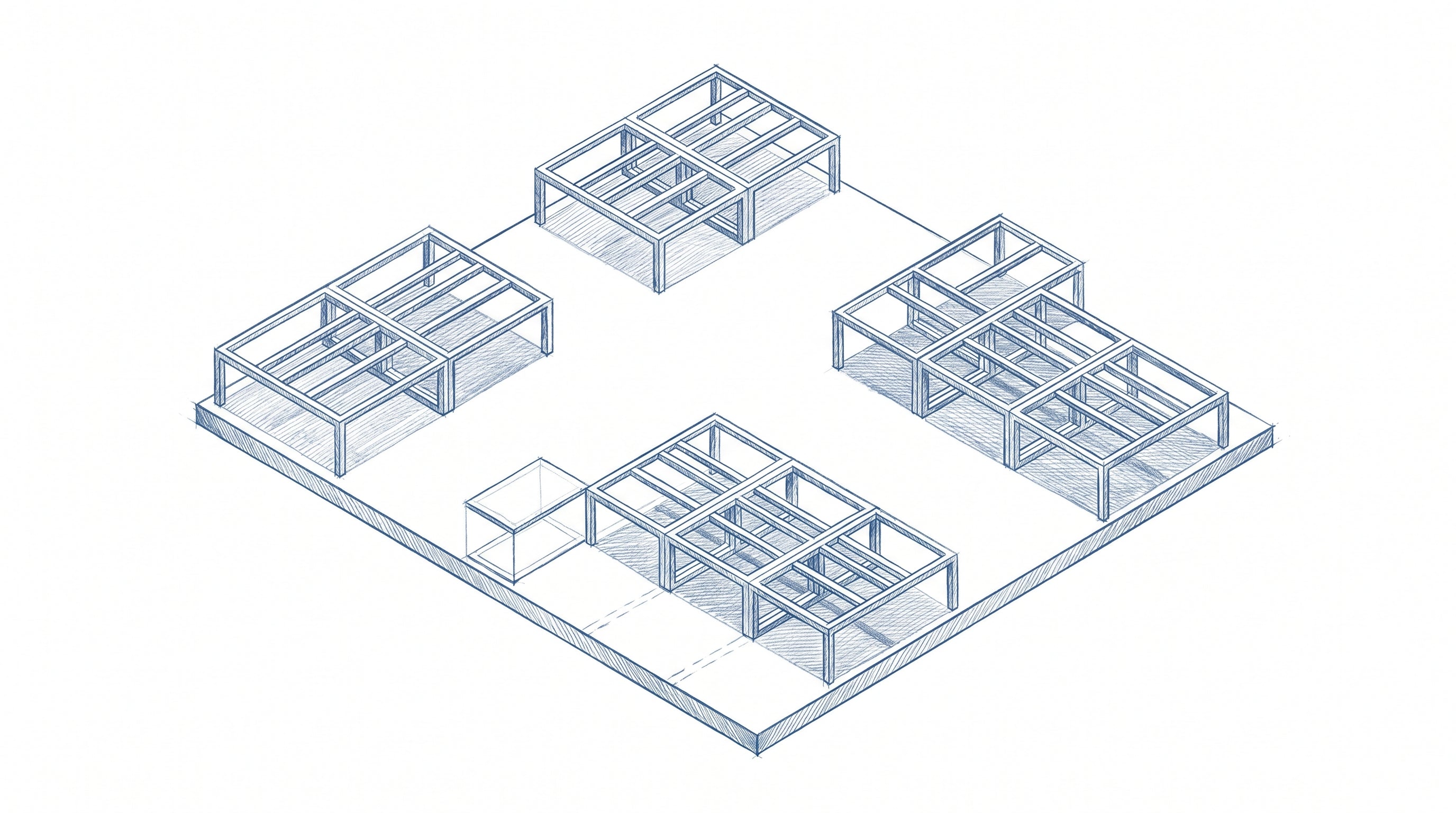 Büroauflösung - Architektur-Skizze