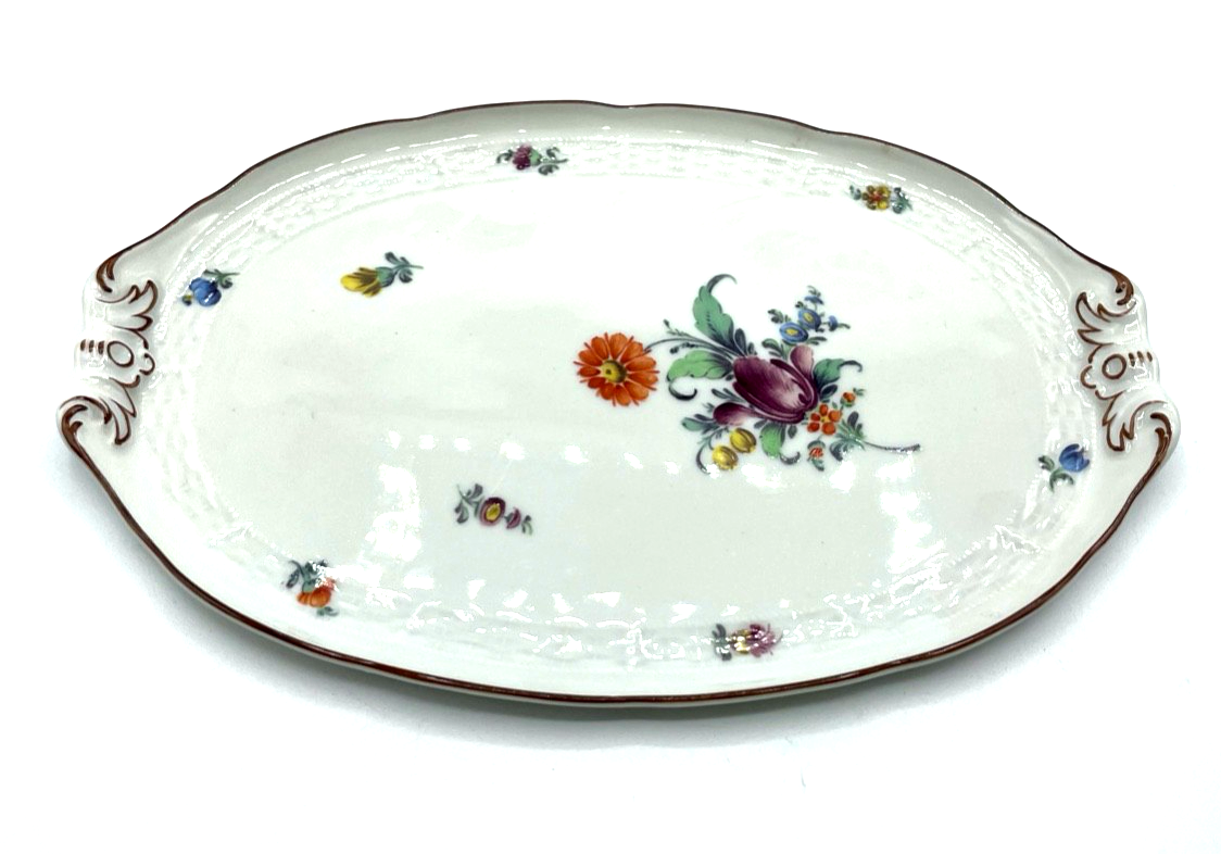 Antik Nymphenburg Porzellan Tablett handbemalt Konfekt Teller Petit Four Konfekt1