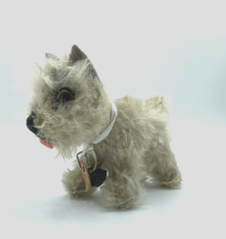 Vintage Steiff Mohair Hund Tessie 60er Jahre mit Schild H ca. 8 cm gepflegt3