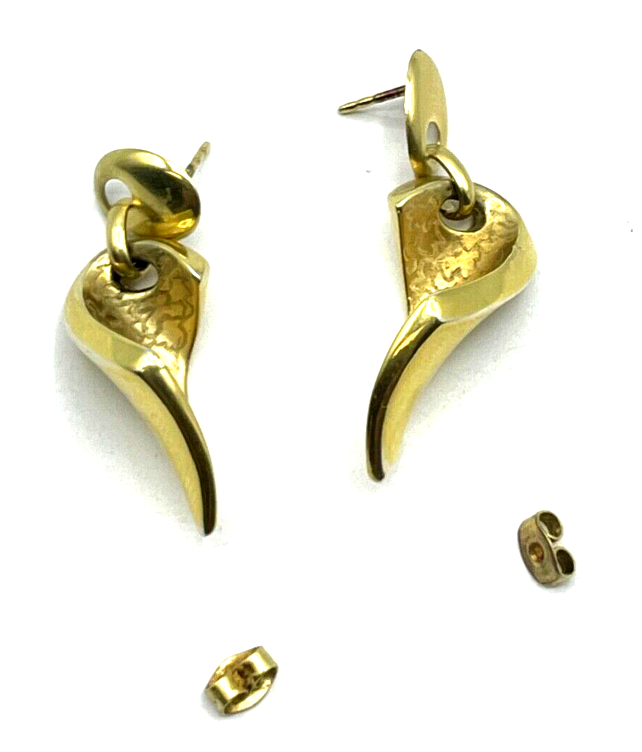 375 Gold 9 K Ohrringe Design Ohrhänger stattlich Juwelier L 44 B 12 mm gepflegt3