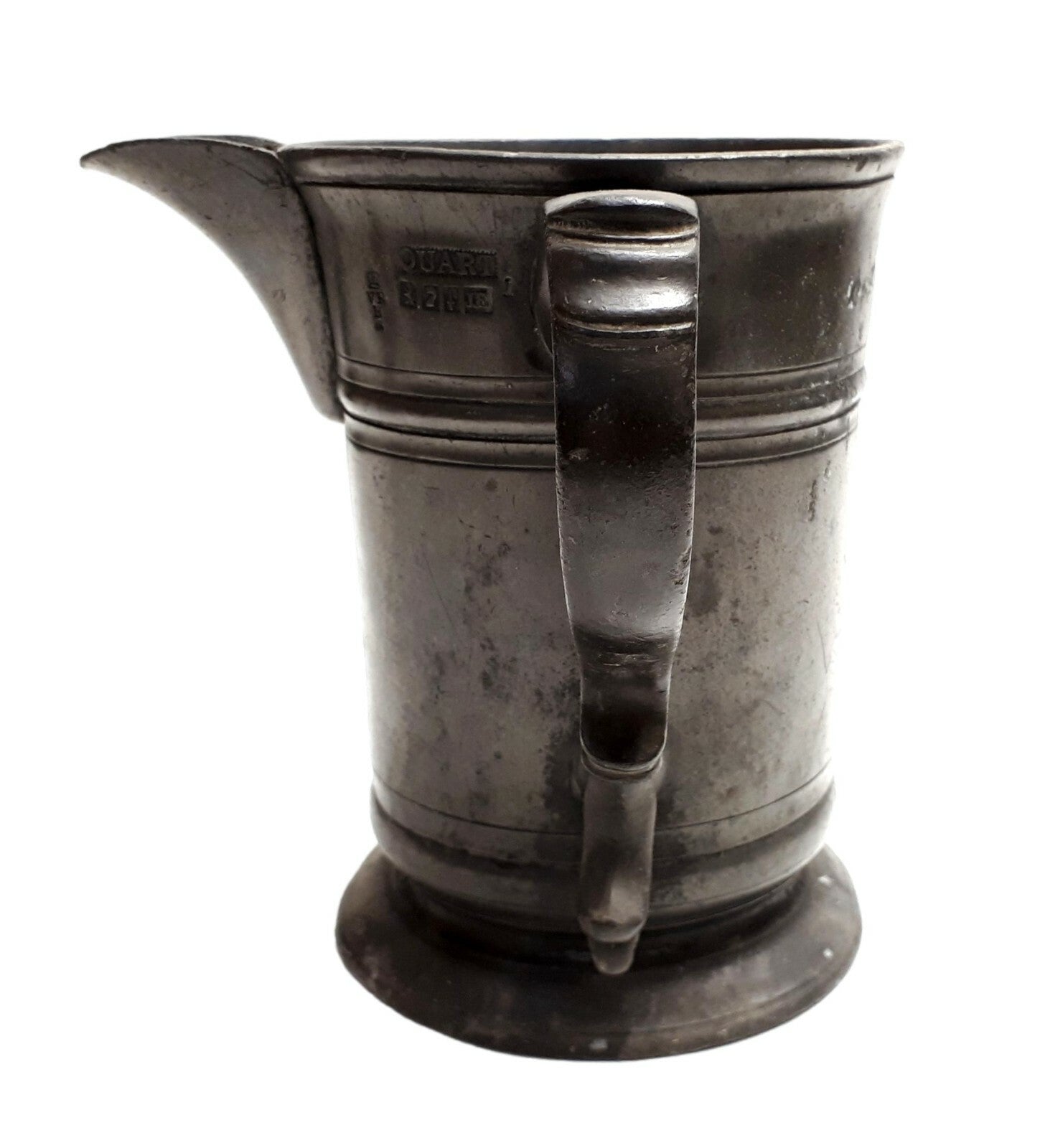 Ausschankgefäß Zinn - England London 1850 - Punziert - Monogramm graviert - 1L1