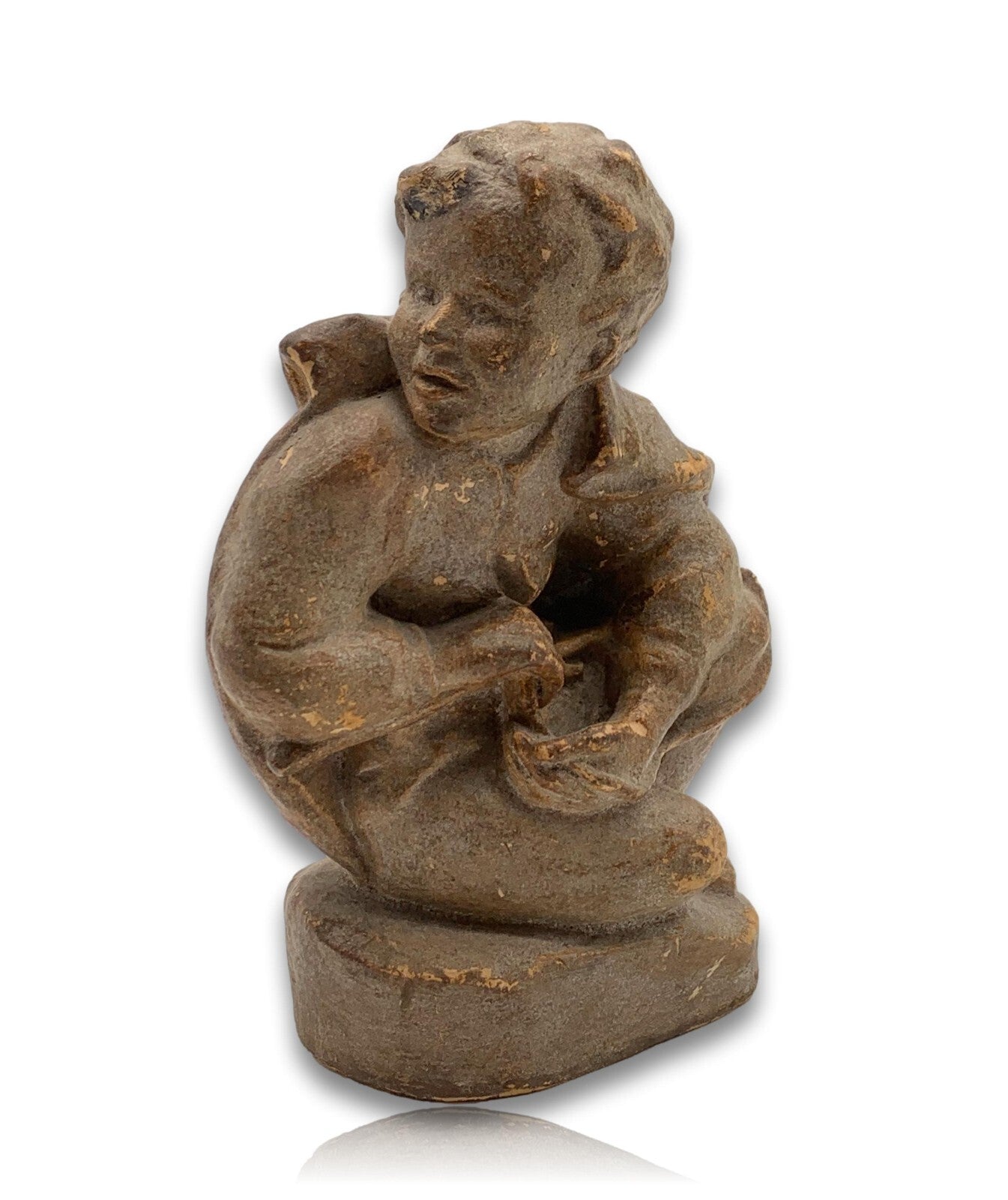 Ulrich Kottenrodt 1906-1984 - Angelnder Junge - Skulptur Figur signiert - Gips0