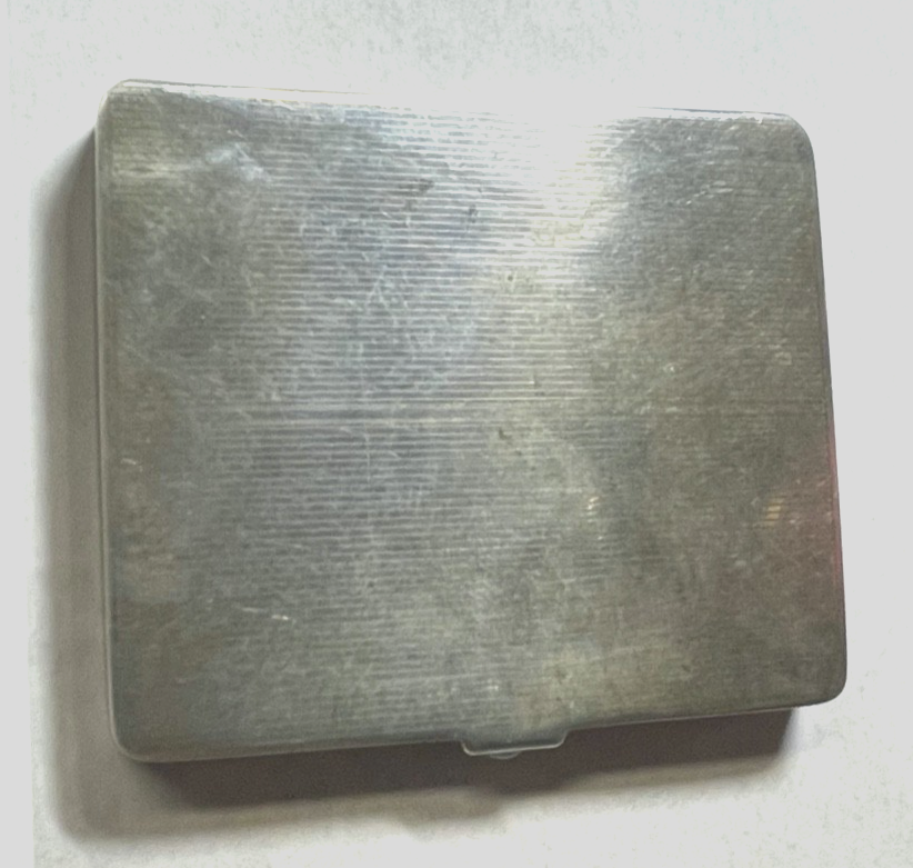 Antik massives Silber Etui Visitenkartenetui um 1935 Dänemark gepflegt 85,11 Gr6