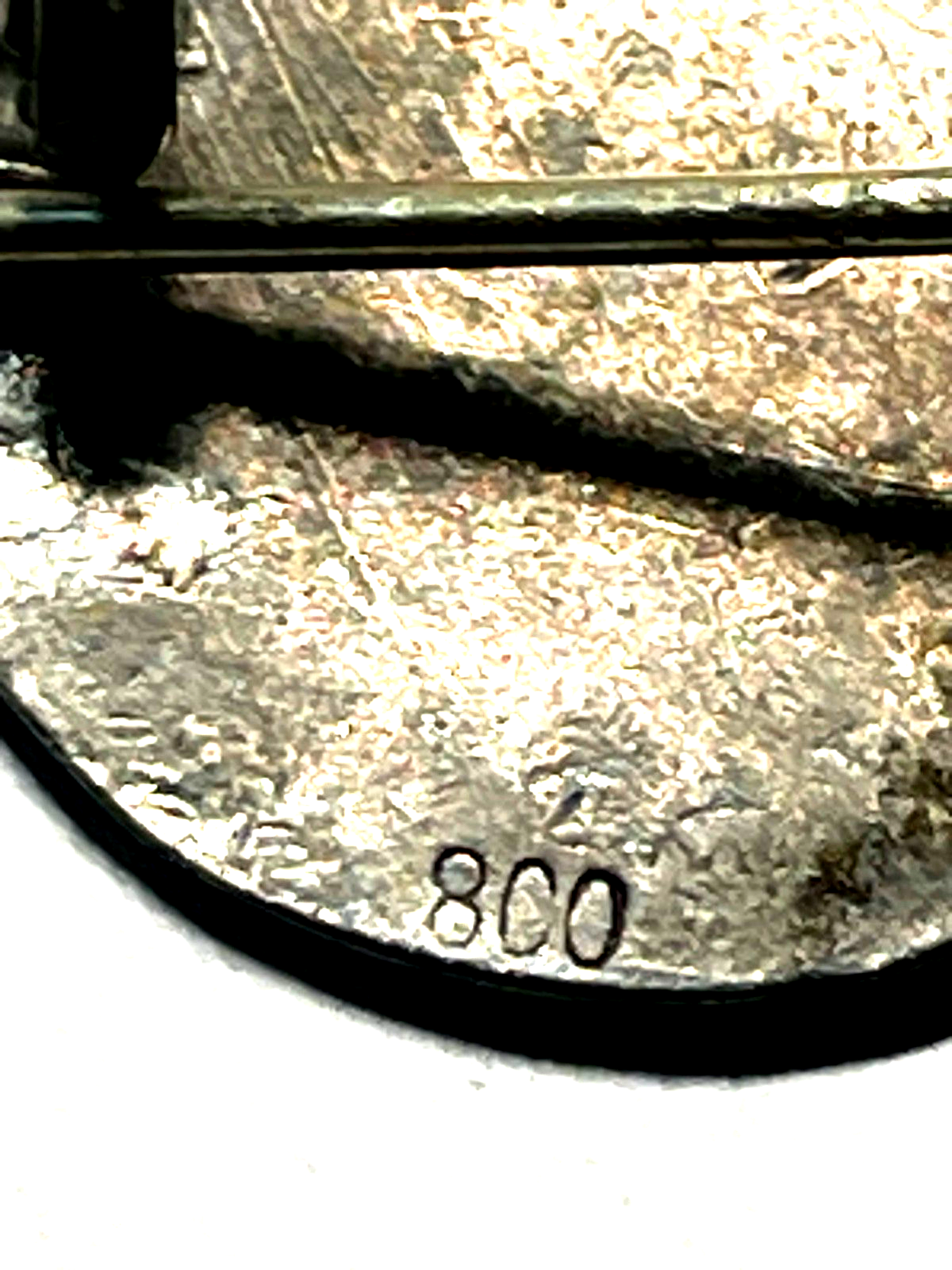 Antik kl. Friedrich von Schiller Brosche nach Karl Bauer 800 Silber um 19005