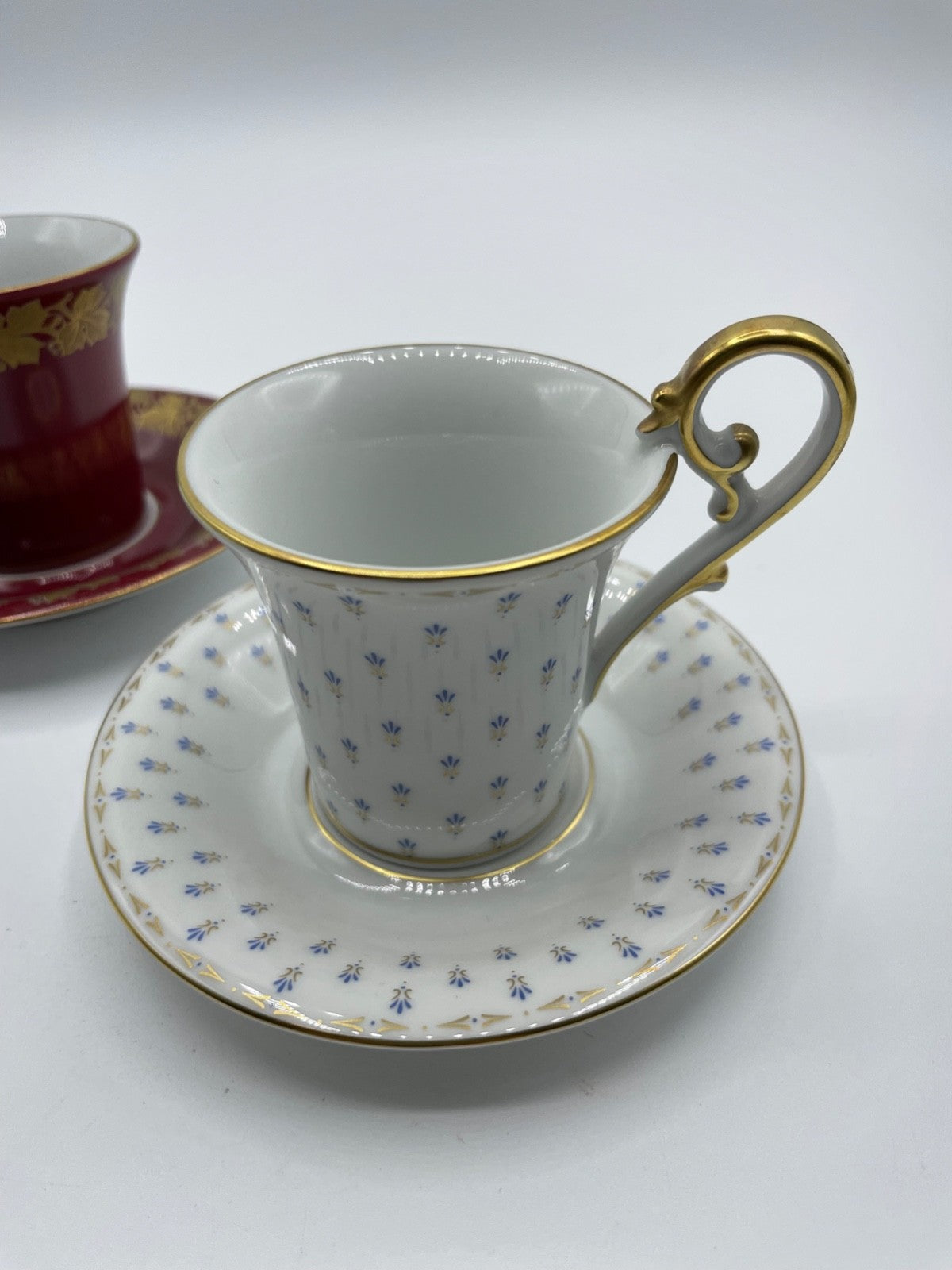 2x sehr edle Espresso Mokka Tasse vintage Kaiser Porzellan Gold Handbemalt1