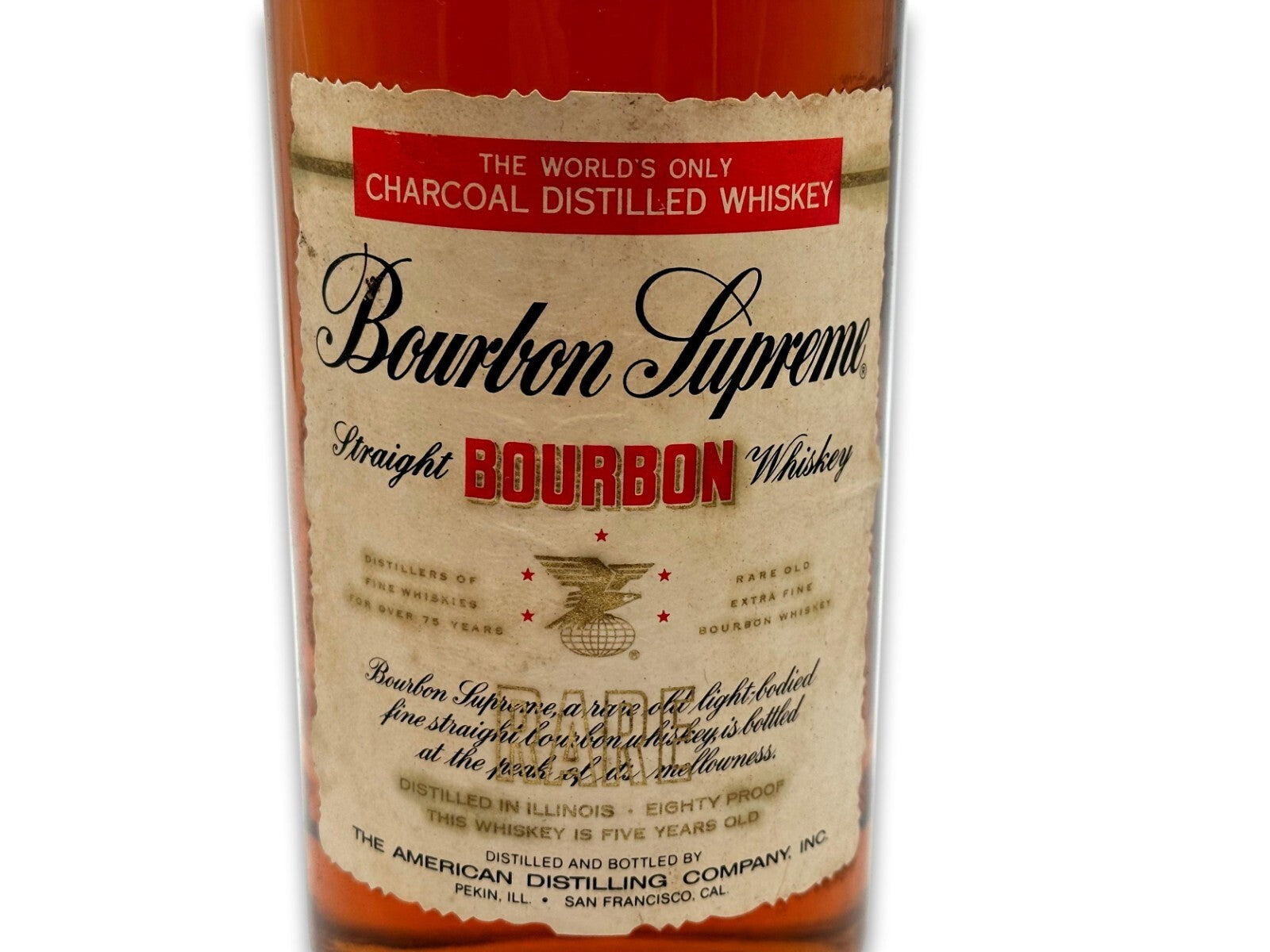 Bourbon Supreme - Straight Bourbon Whiskey RARE - 1 Liter - 40% - 60er Jahre4