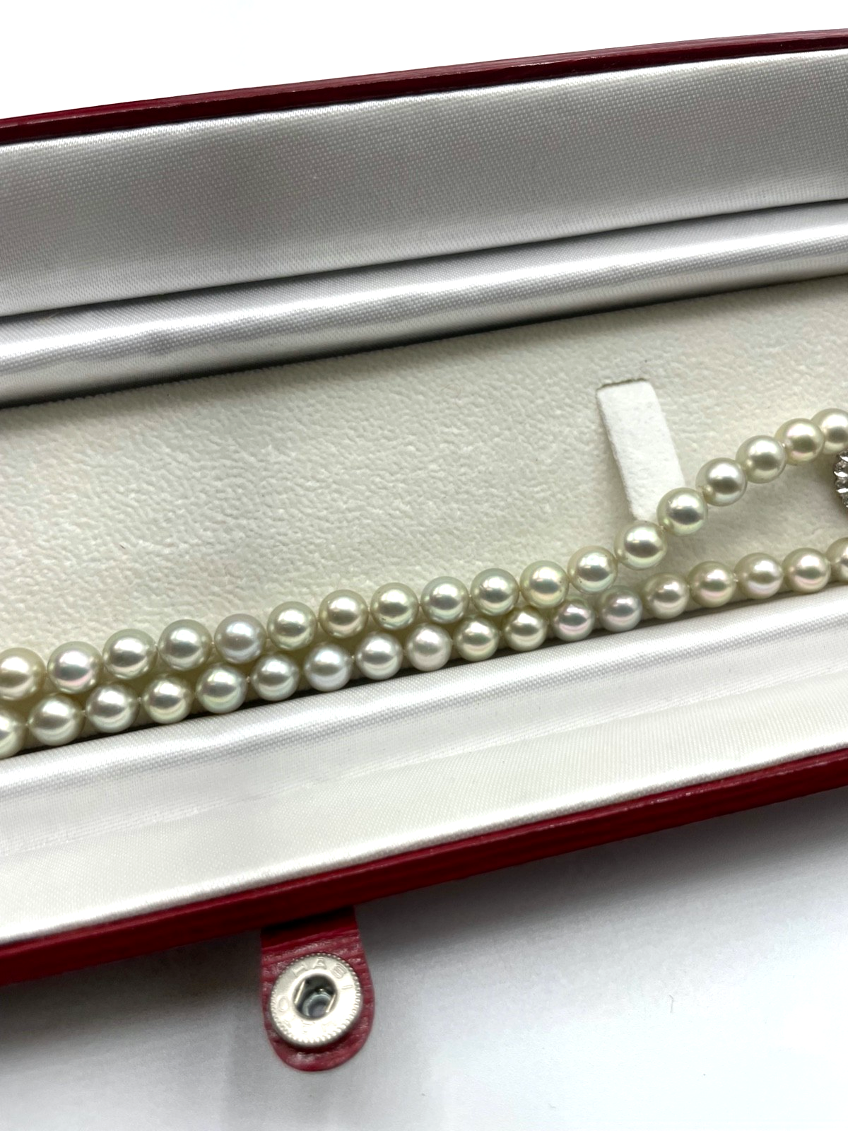750 Gold 18 K Gold + Smaragde an 44 cm Südsee Perlen Perlenkette Perlencollier9