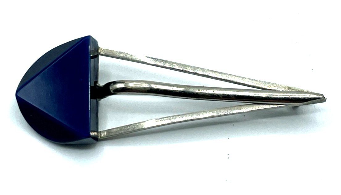 Art Déco blaue Bakelit Galalith Brosche Anstecknadel wie Lapislazuli 30er J1