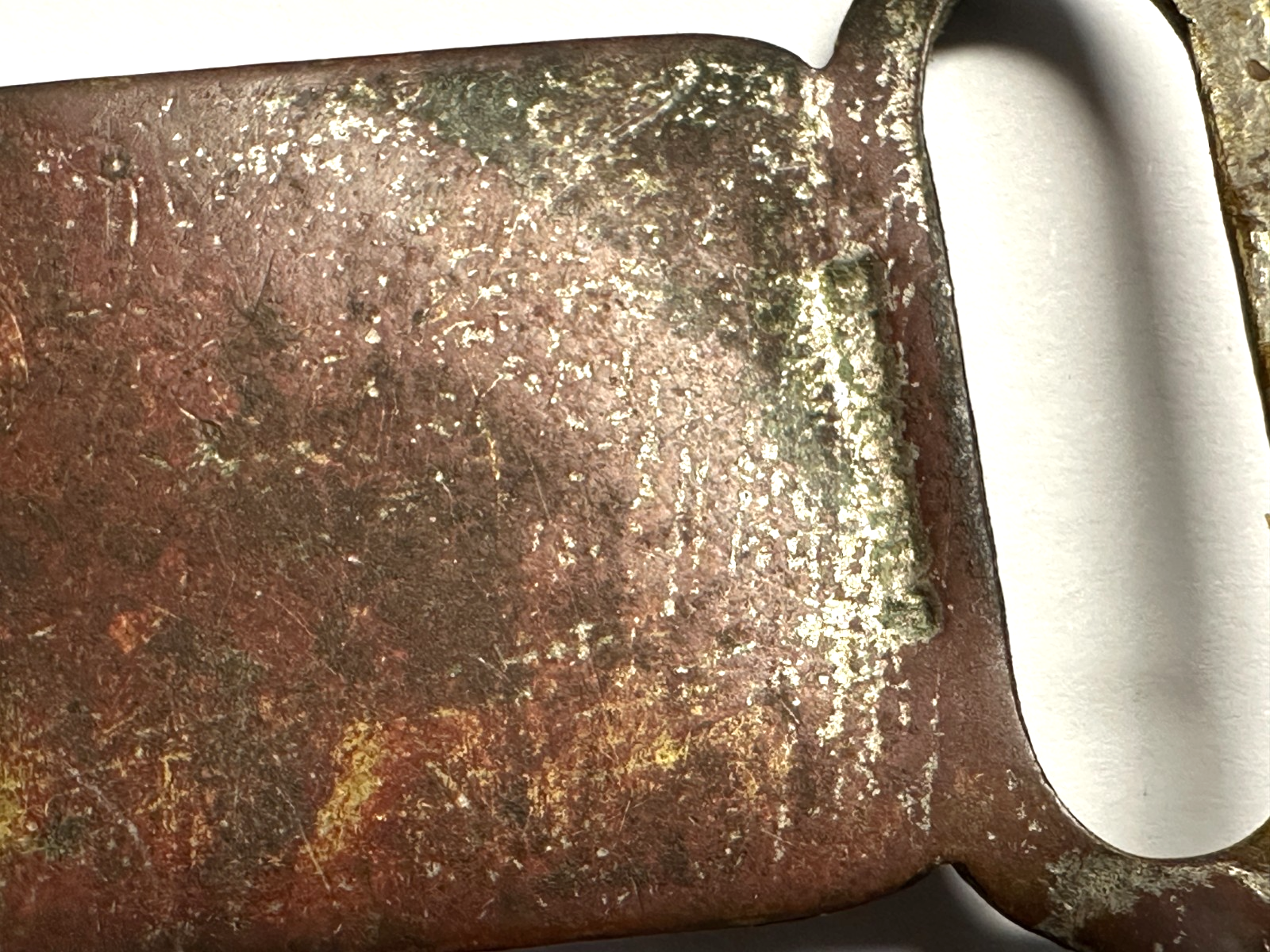 Zunft Gürtelkoppel - Fleischer - um 1900 - Messing - 2-teilig - Kuh-Relief9