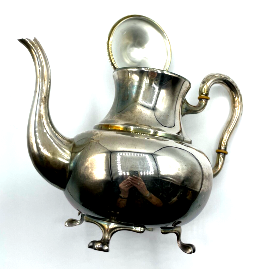 Vintage attraktive Kanne Eugen Ferner Schwäbisch Gmünd versilbert 1968 H 23,5 cm6