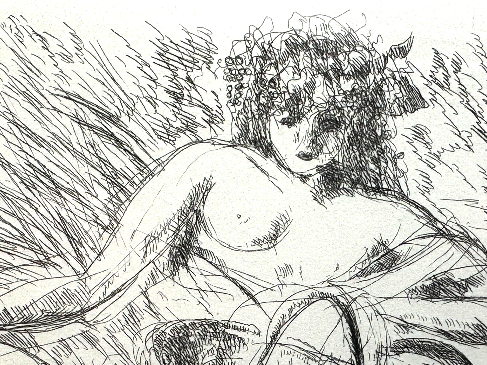 André Albert Marie DUNOYER DE SEGONZAC 1884-1974 - weiblicher Halbakt Radier.2