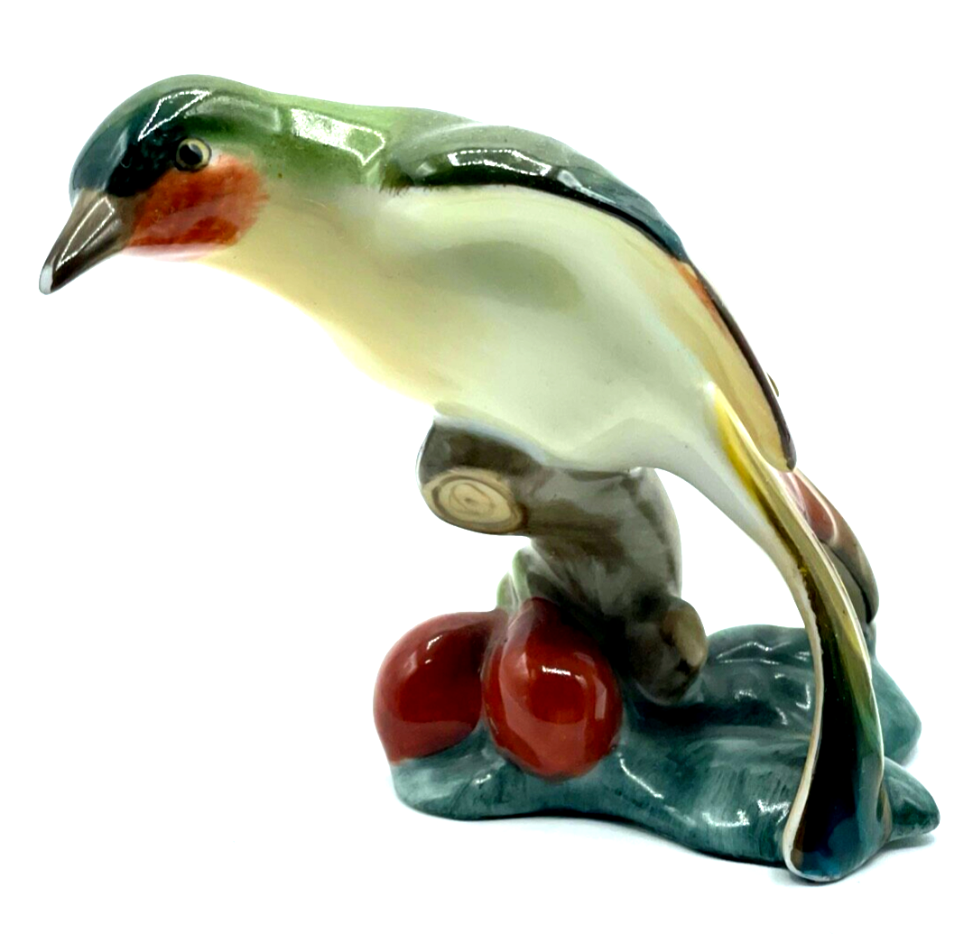 Vintage Herend Porzellan Figur Vogel handbemalt kleine Macke Schnabel s. Bilder0