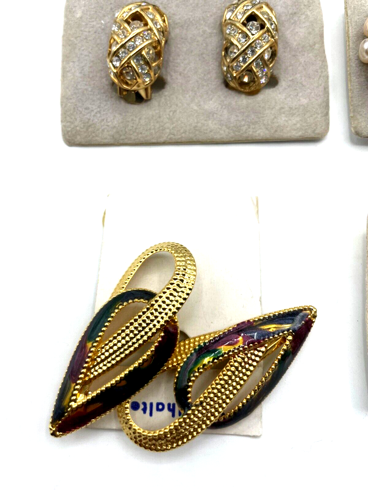 6 Paar ungetragen Ohrclips Clips vintage groß Statement Modeschmuck zeitlos chic6