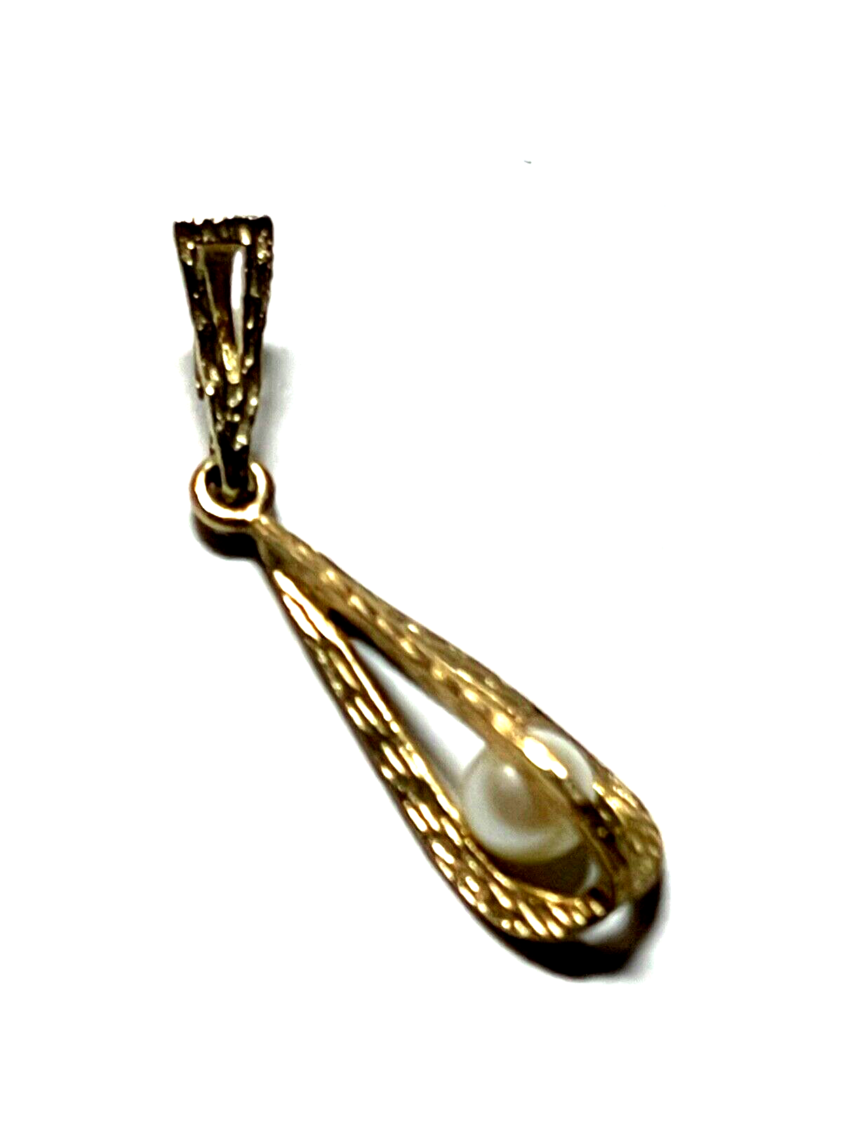 333 Gold 8 K Gelbgold Anhänger Klassiker mit Akoya Perle im Käfig L 30 B 8 mm1