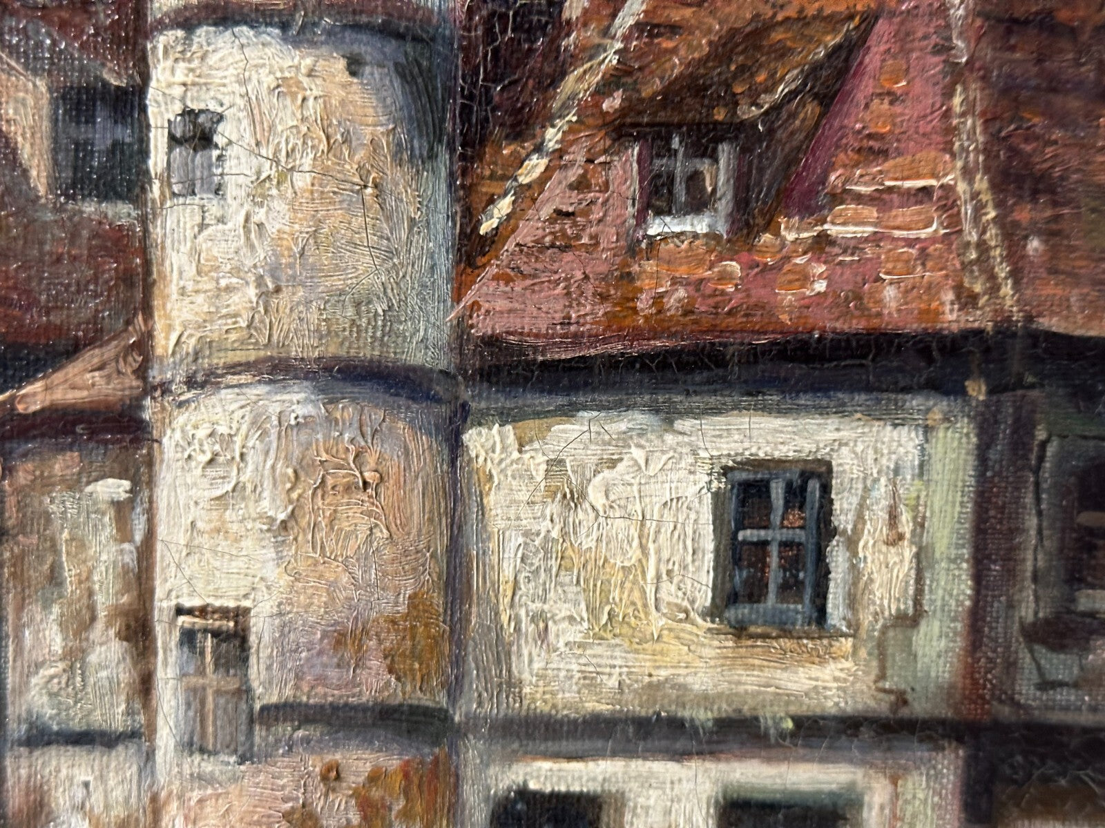 Öl auf Leinwand - Hermann Wolff - Hegereiterhaus Rothenburg a. d. T. - signiert9