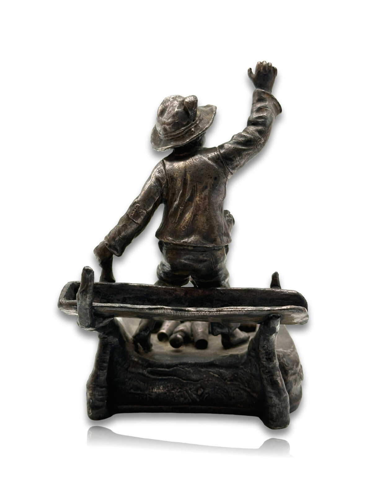 WMF 1886-1903 - Kegelbub Kegelaufsteller - figürlicher  Kegelpreis - patiniert12