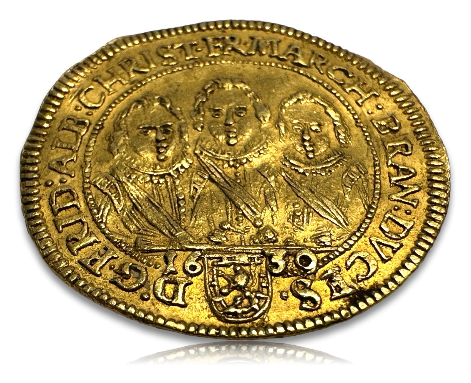 Markgraftum Brandenburg-Ansbach - Dreibrüder-Dukat - 1630 - 986er Gold Münze VZ1